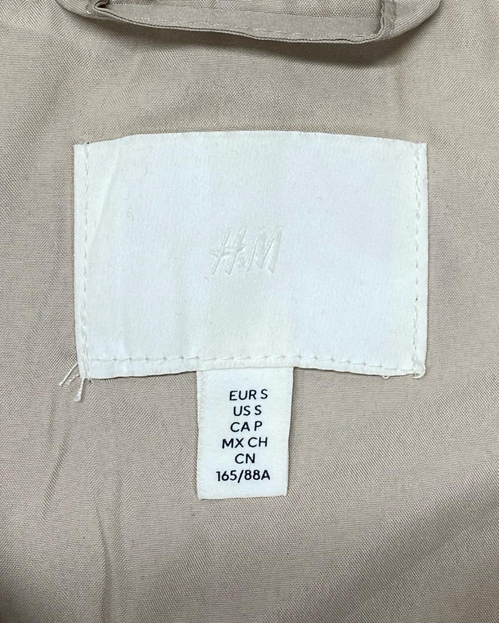 H&M Beige Padded Overshirt | Size Medium| Chest 22.5”