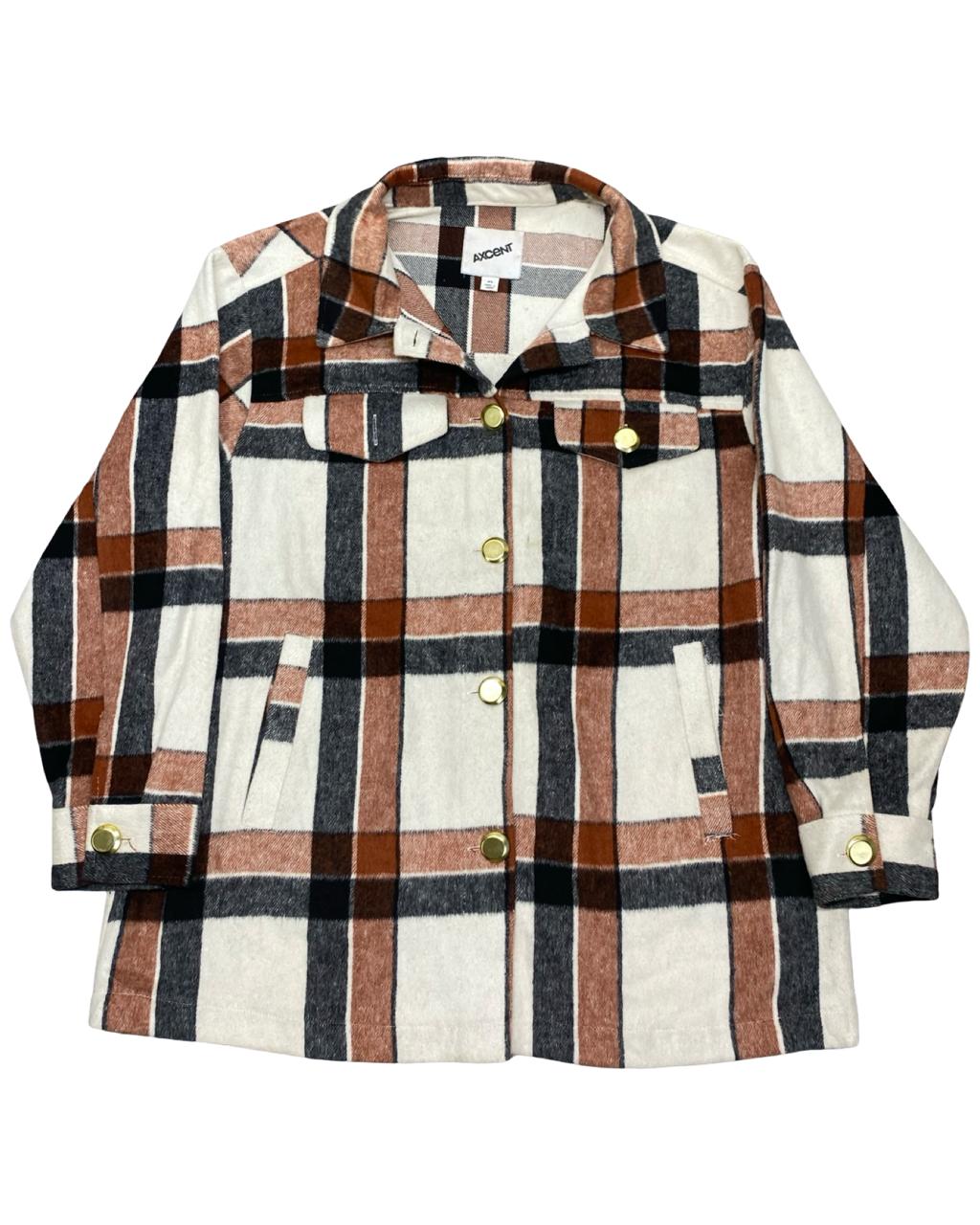 Axcent Multicolor Plaid Jacket | Size Large | Chest 23.5”