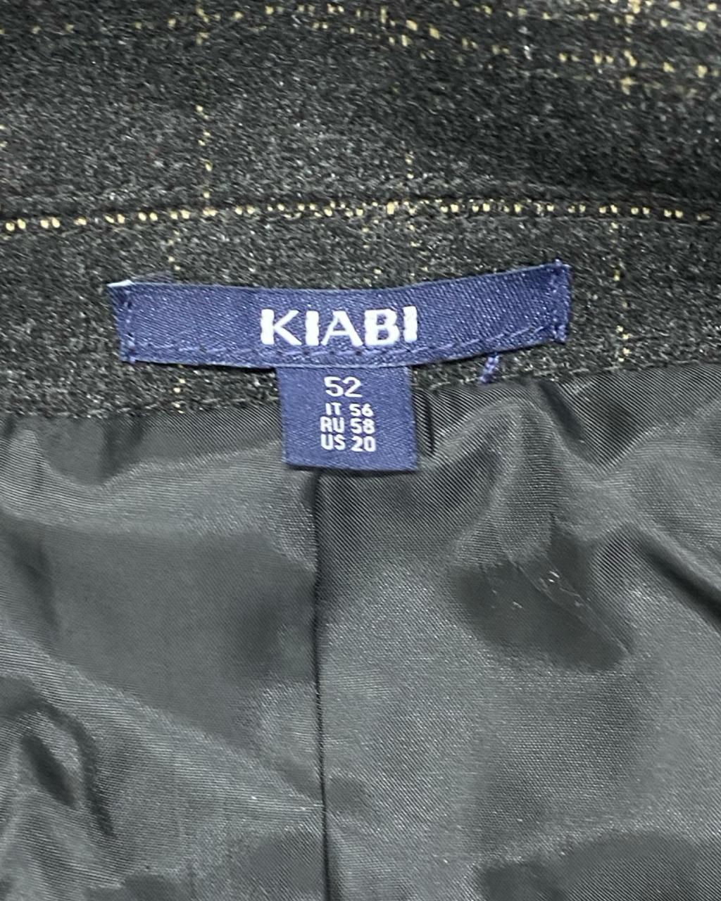 KIABI Black Checked Wool-Blend Jacket | Size XXL | Chest 28.5”