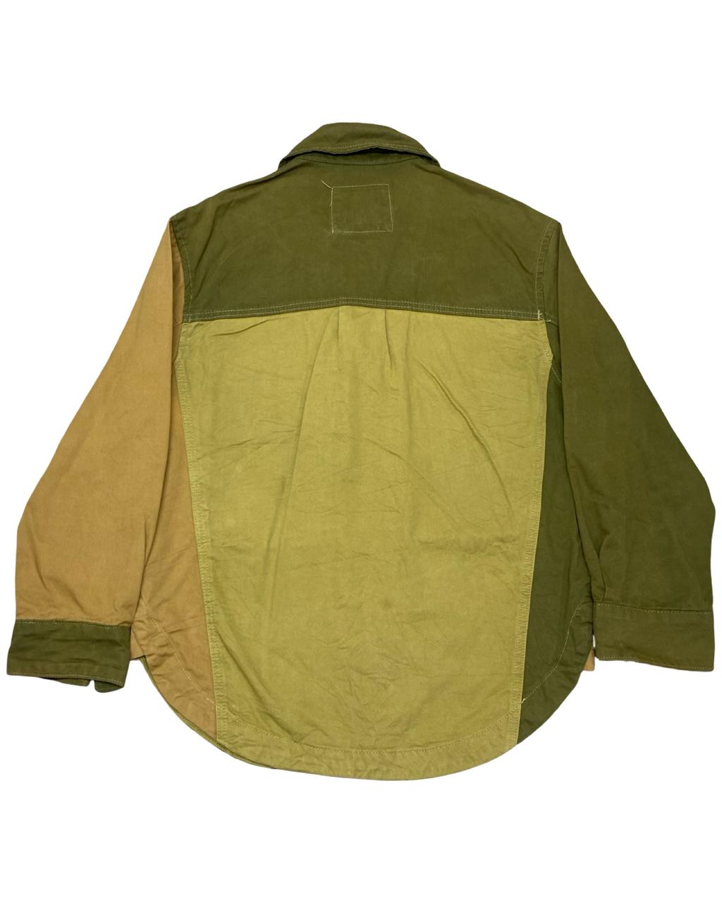 Bershka Multicolor Panel Utility Overshirt | Size Medium | Chest 21.5”