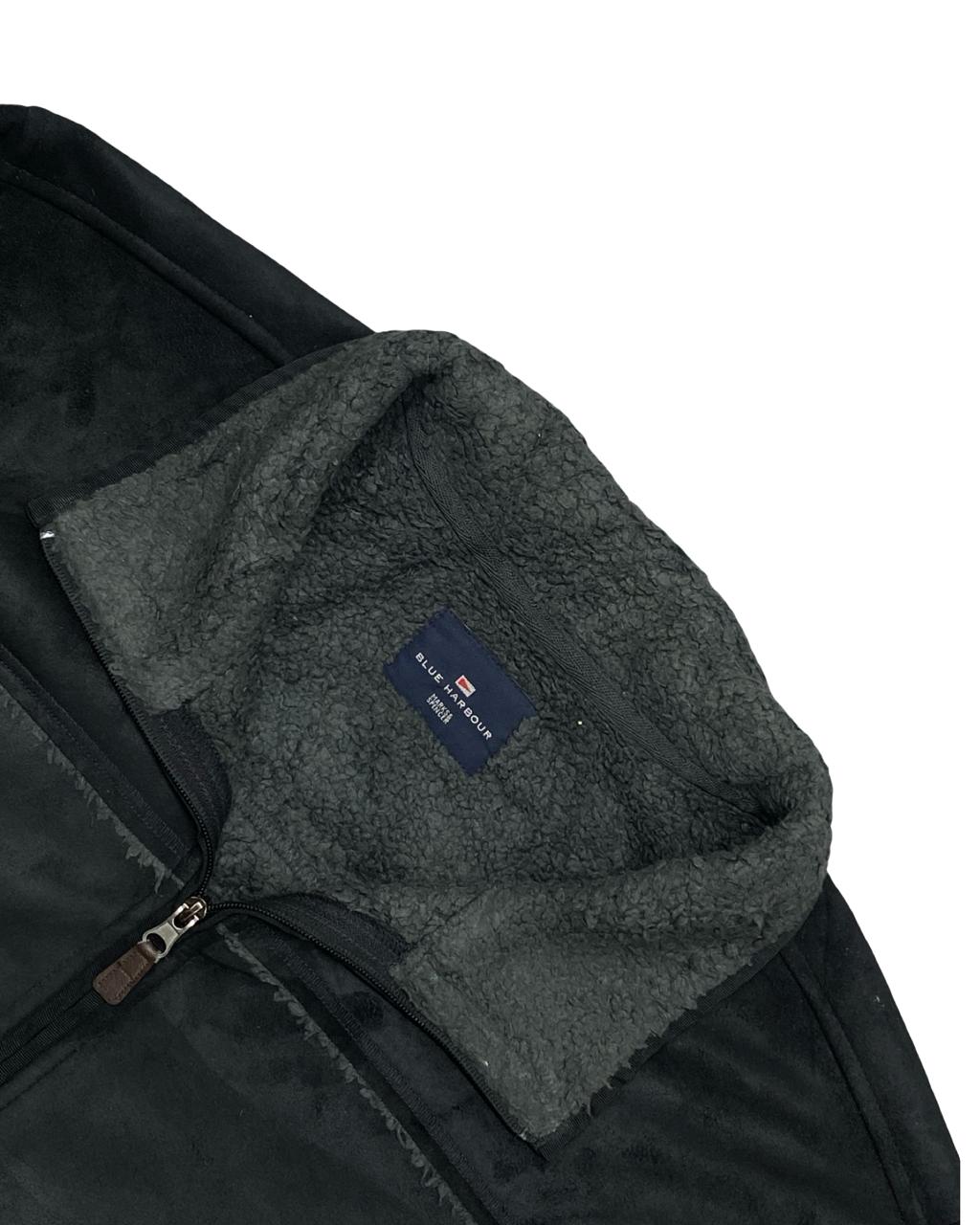 M&S Blue Harbour Black Faux Shearling Jacket | Size XXL | Chest 27.5”