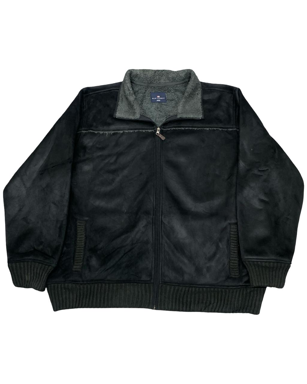 M&S Blue Harbour Black Faux Shearling Jacket | Size XXL | Chest 27.5”