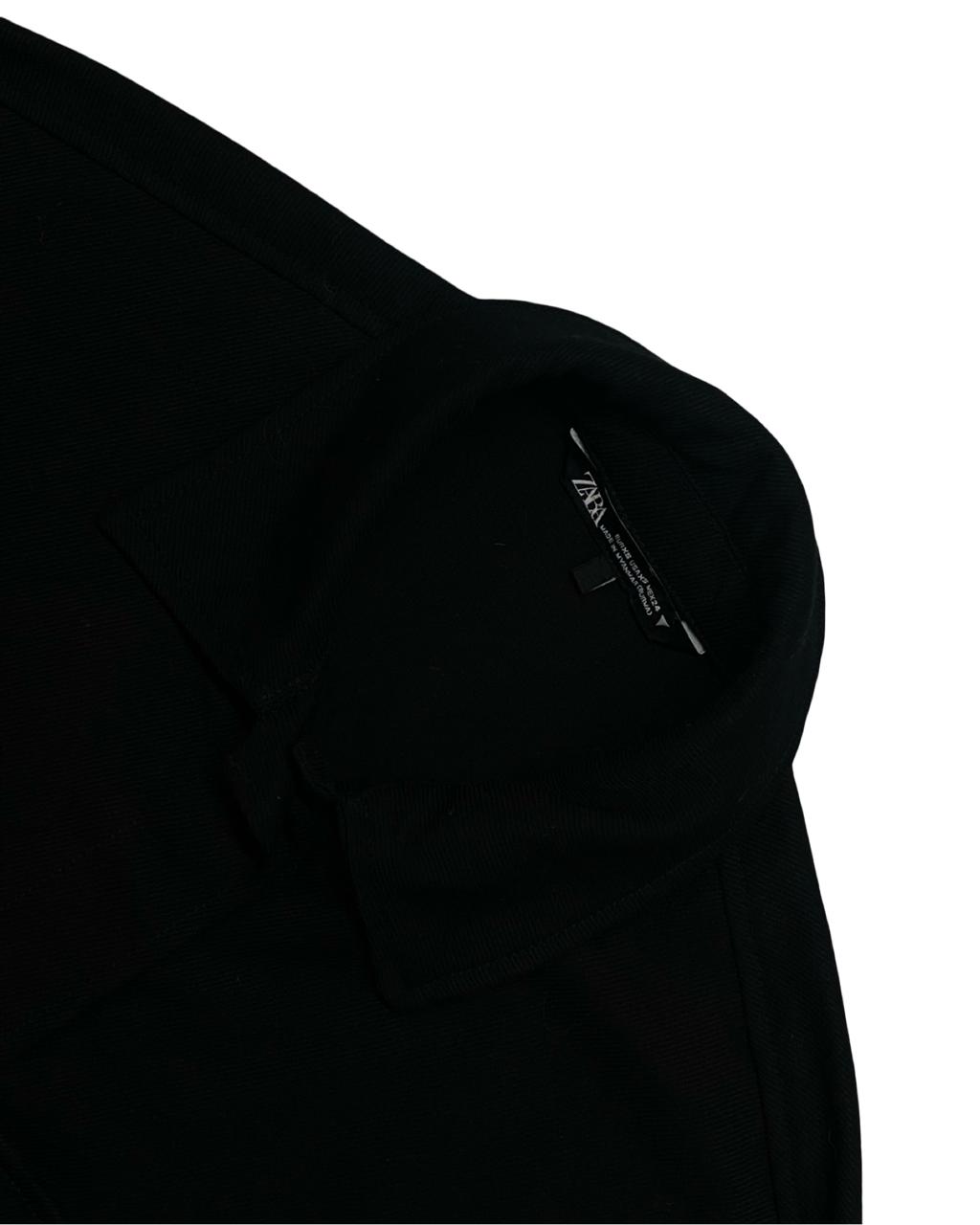 ZARA Black Oversized Utility Overshirt | Size Medium| Chest 22.5”