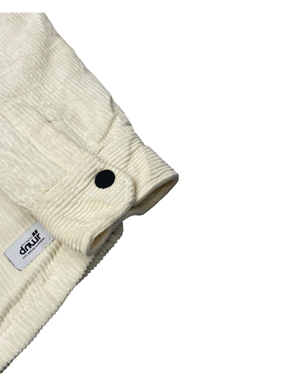 ZARA Cream Corduroy Overshirt | Size Medium| Chest 22.5”