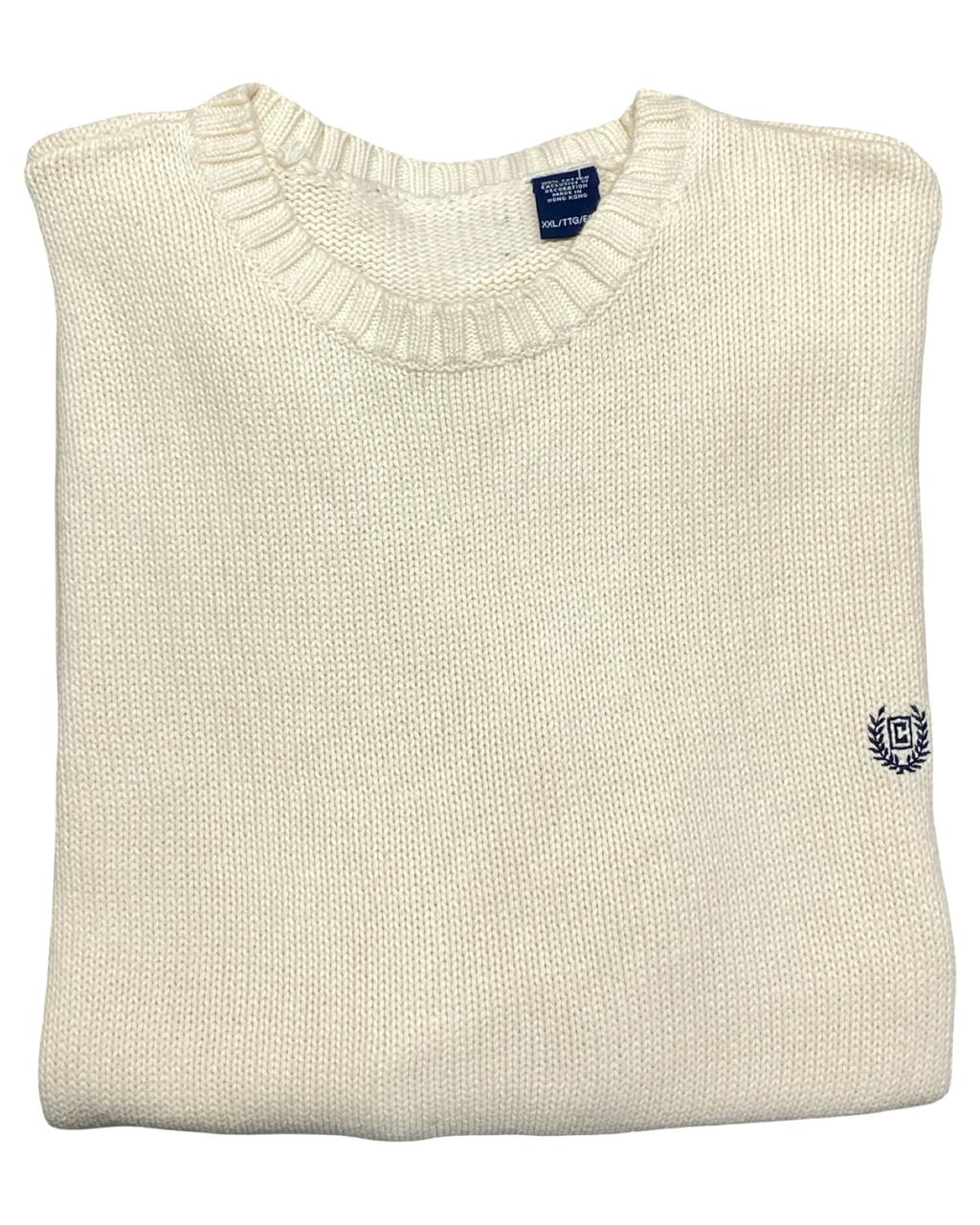 Chaps Cream Knit Sweater | Size Large | Chest 25”