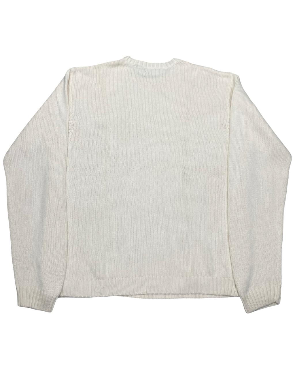 Chaps Cream Knit Sweater | Size Large | Chest 25”