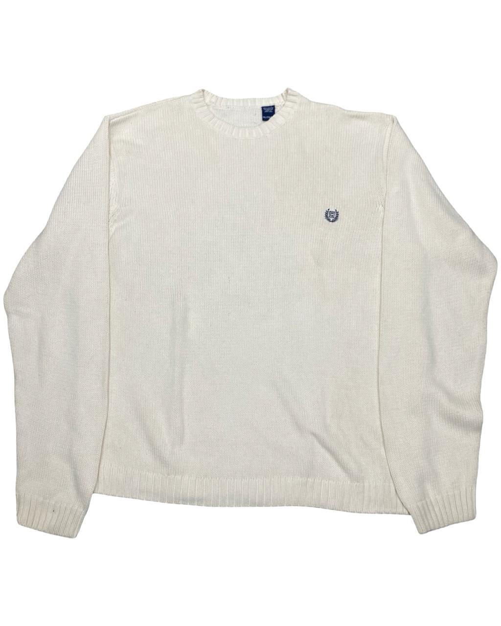 Chaps Cream Knit Sweater | Size Large | Chest 25”