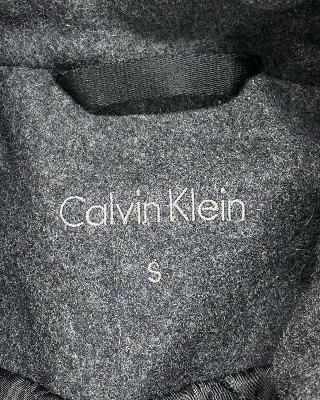 Calvin Klein Charcoal Wool-Blend Overcoat | Size Medium | Chest 22”
