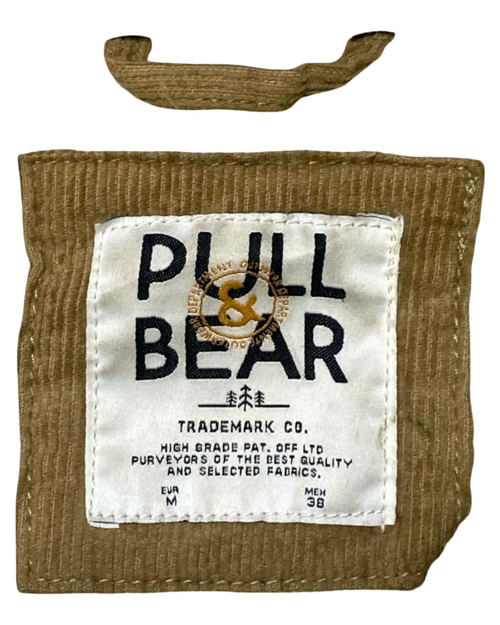 Pull & Bear Tan Corduroy Sherpa Jacket | Size Medium | Chest 20.5”