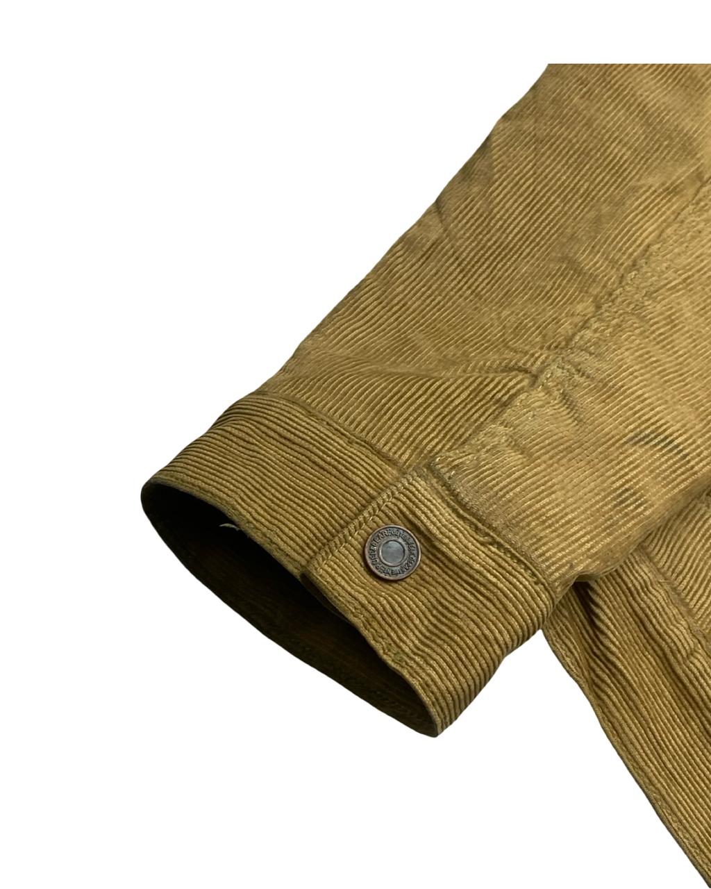 Pull & Bear Tan Corduroy Sherpa Jacket | Size Medium | Chest 20.5”