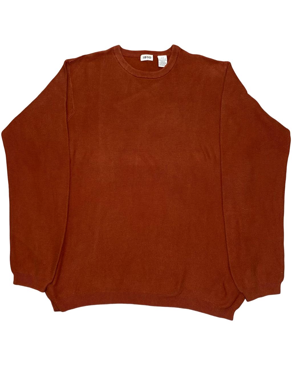 IZOD Rust Cotton Sweater | Size Medium | Chest 22.5”