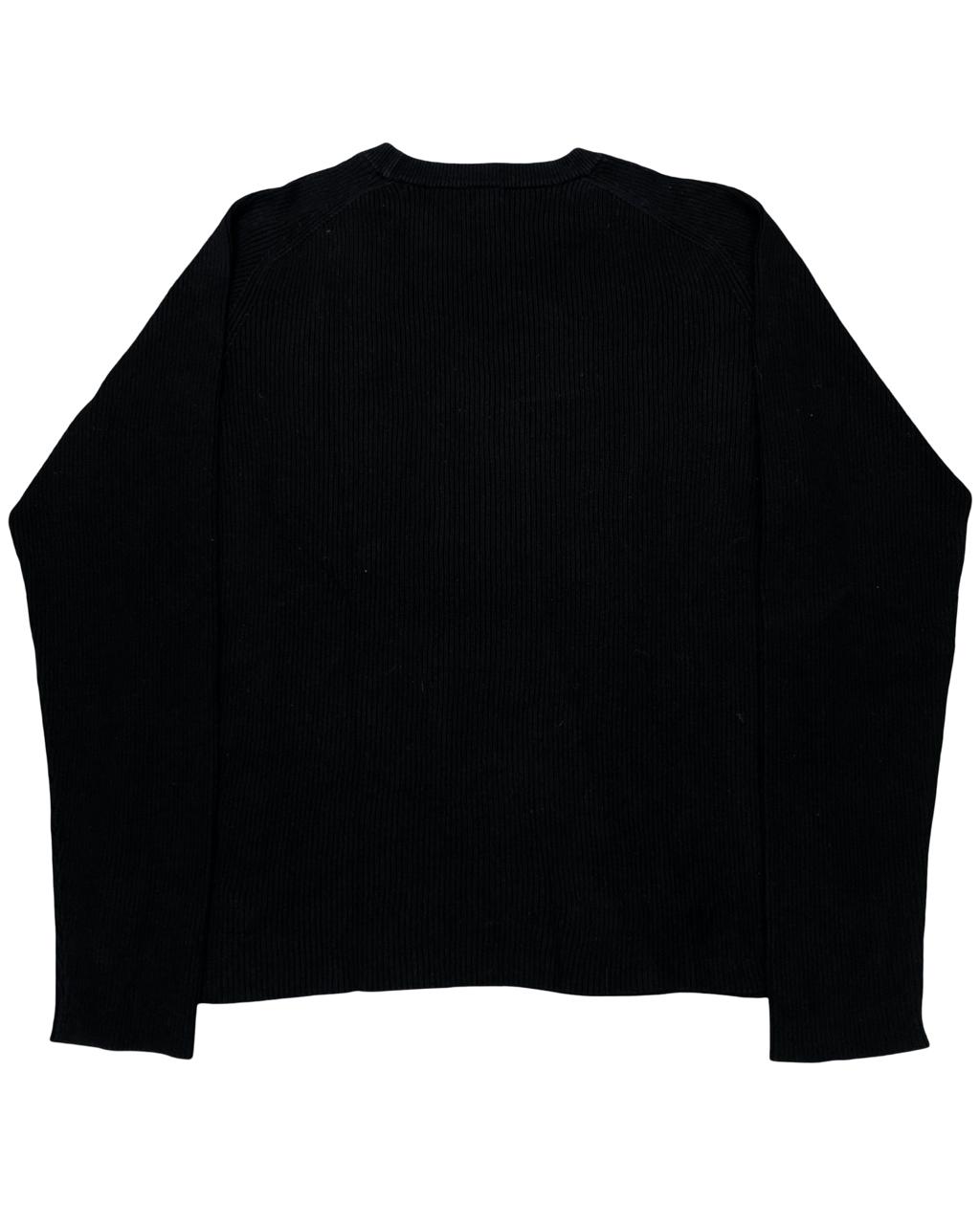 GAP Black Ribbed Cotton Sweater | Size Large | Chest 23”