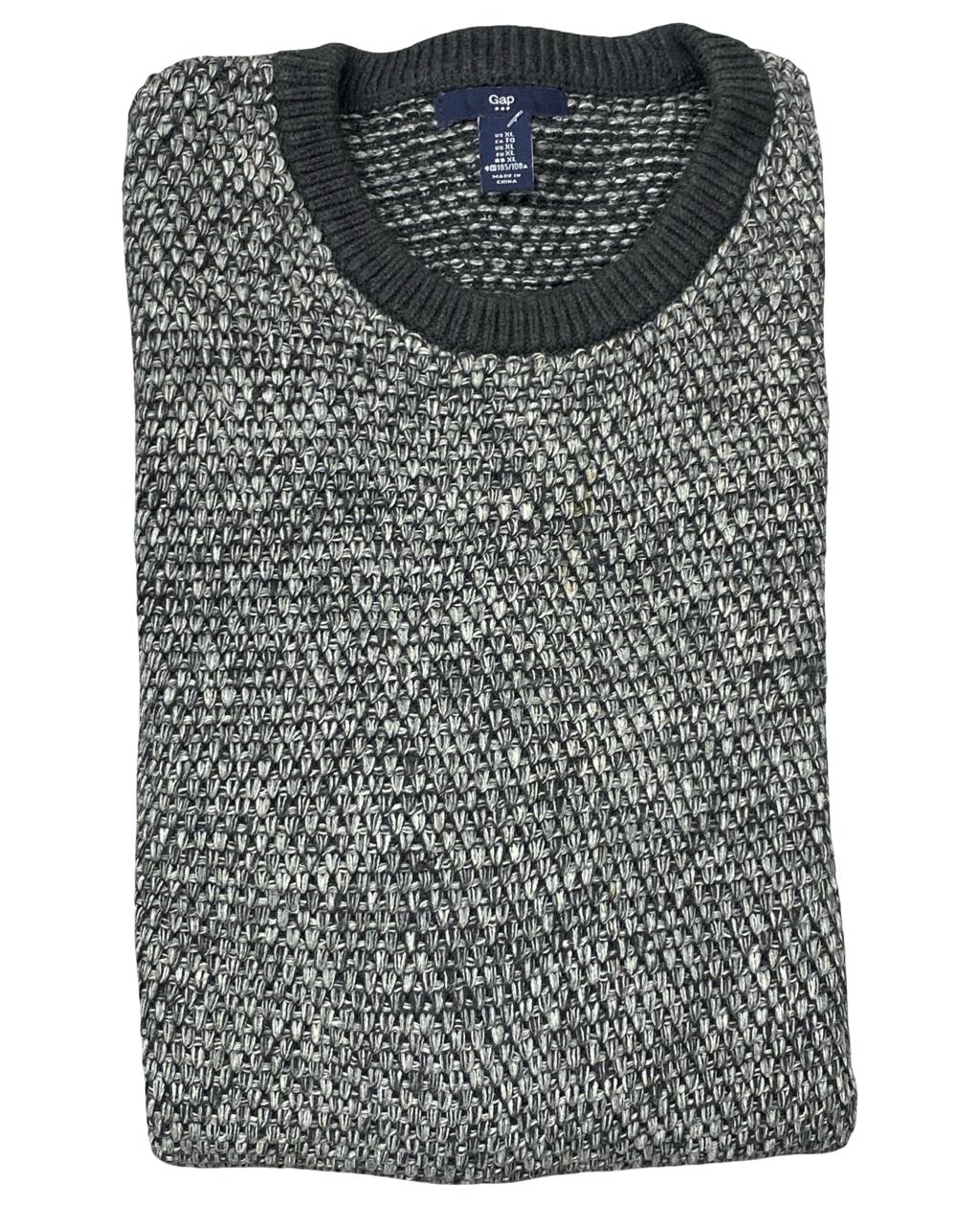 GAP Textured Black & White Cotton Sweater | Size Medium | Chest 22”