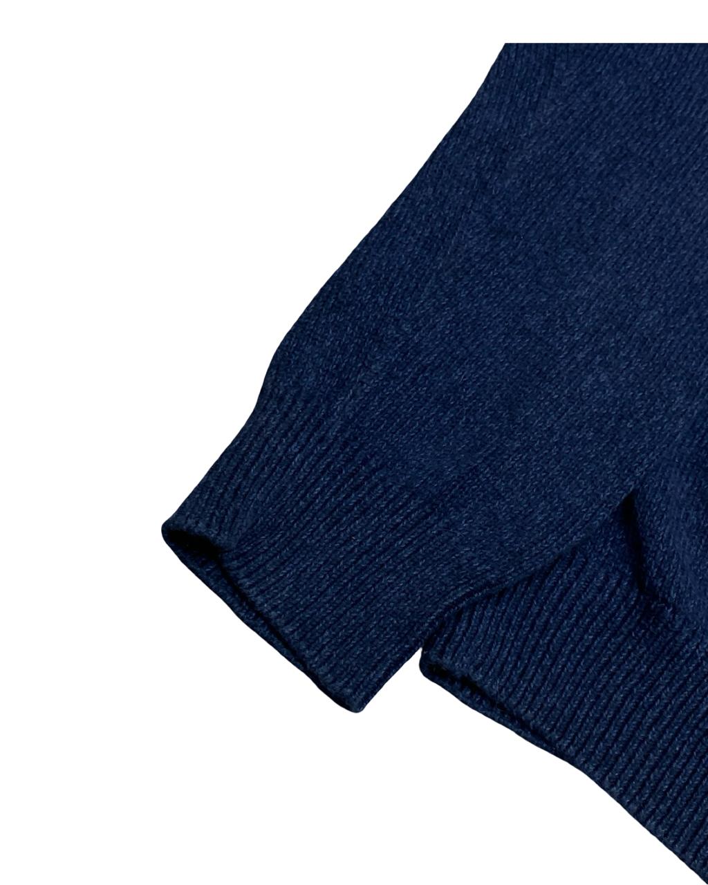 Chaps Navy Blue Cotton Cardigan | Size Medium | Chest 22.5”
