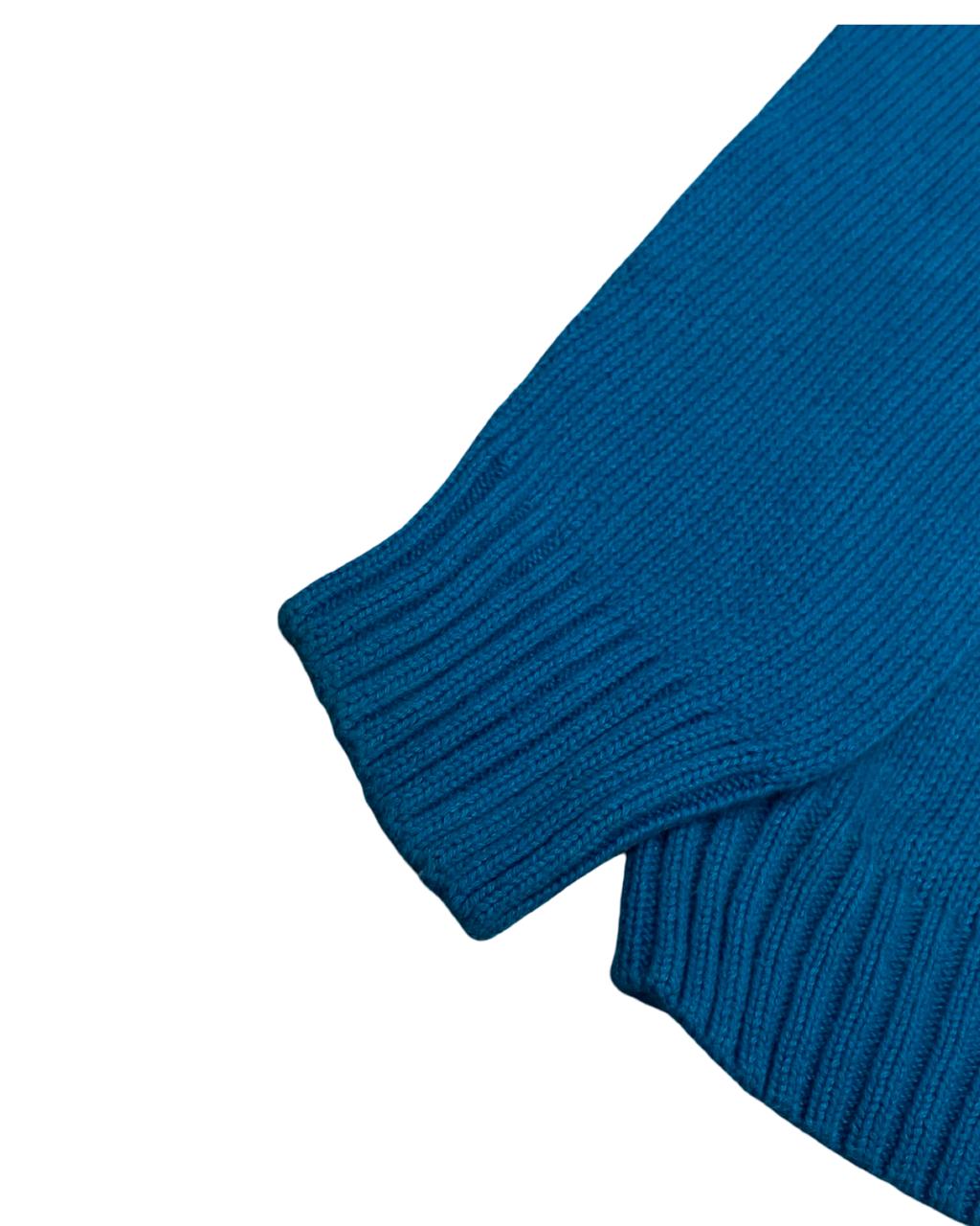 Chaps Blue Cotton Crewneck Sweater | Size M | Chest 22.5”