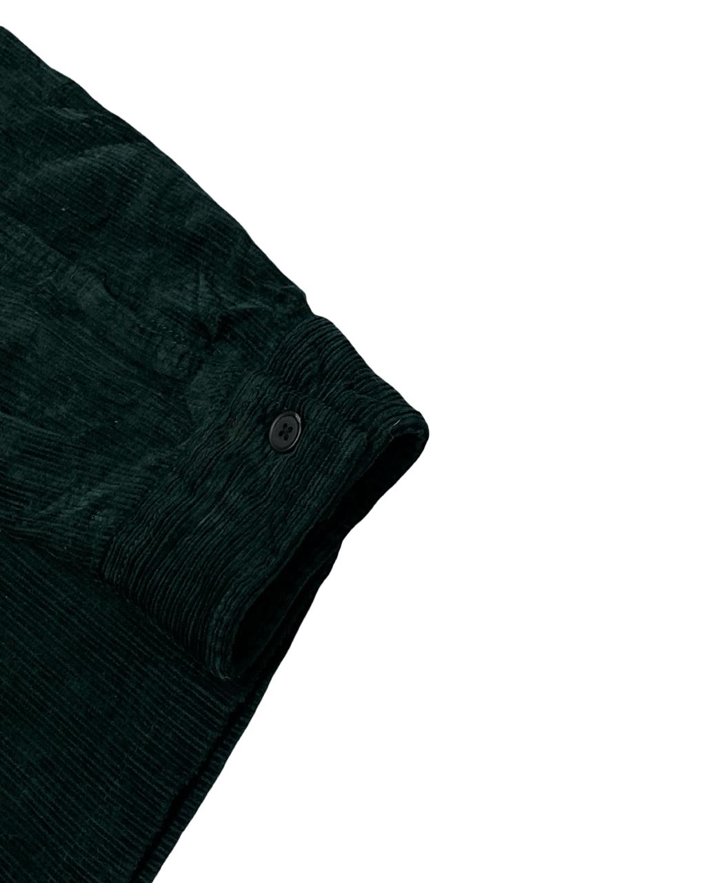 H&M Forest Green Corduroy Zip Jacket | Size Small | Chest 21.5”