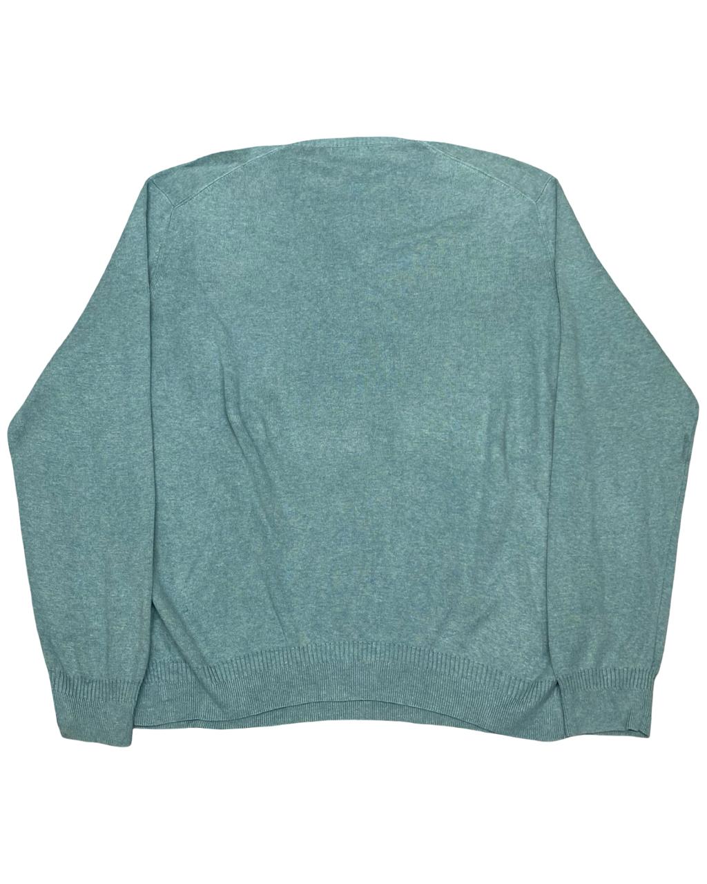 CK Calvin Klein Teal V-Neck Sweater | Size Large | Chest 25”