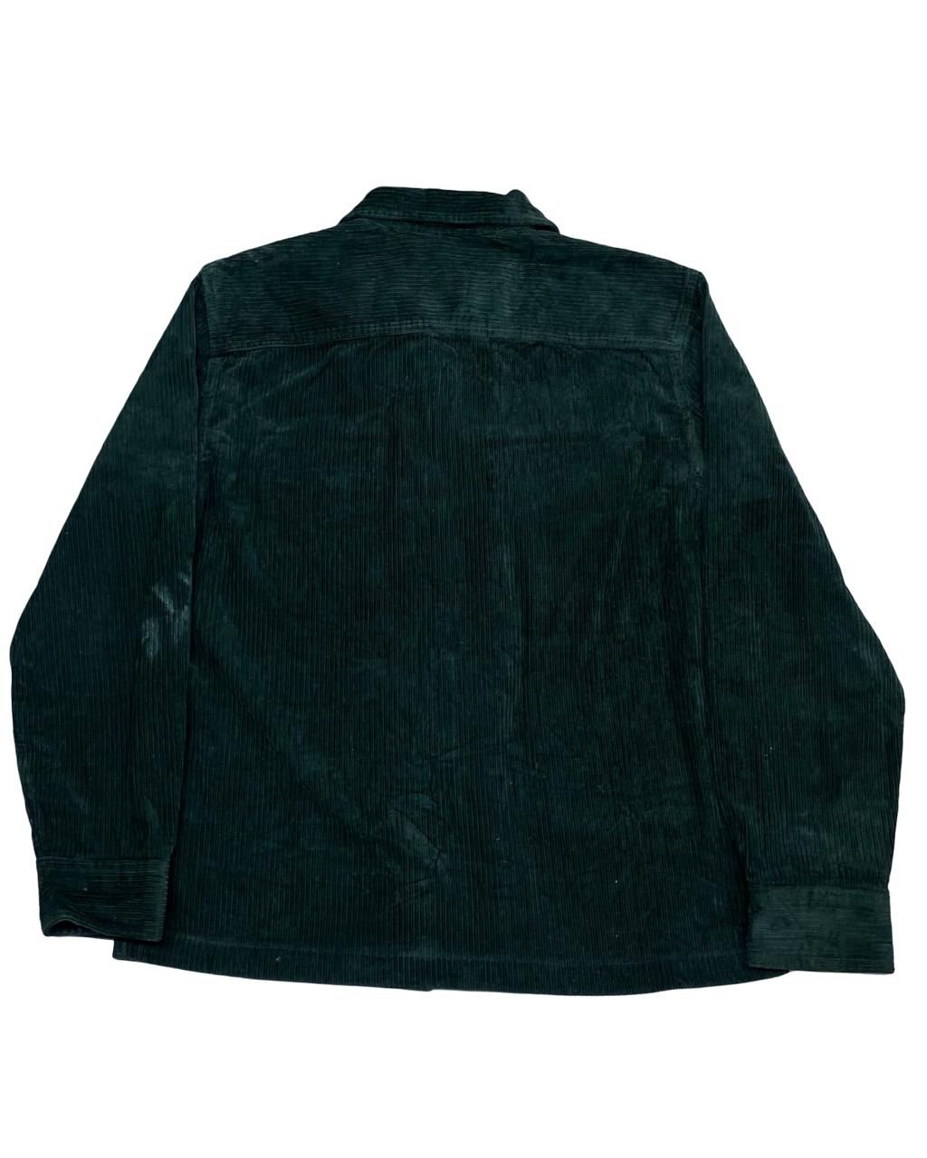 H&M Forest Green Corduroy Zip Jacket | Size Small | Chest 21.5”