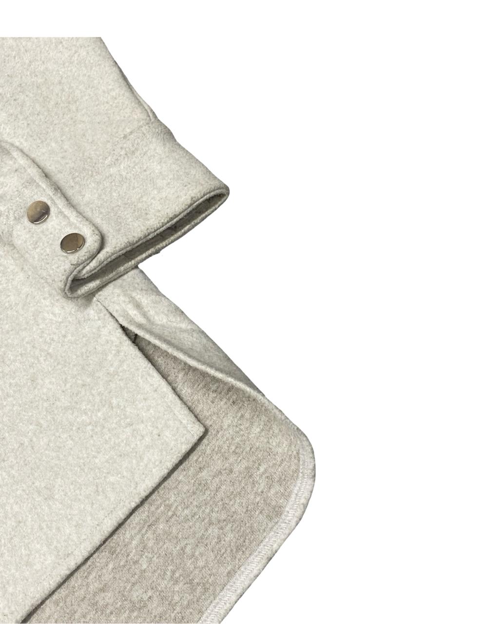 ZARA Man Light Beige Wool-Blend Overshirt | Size Large | Chest 24.5”