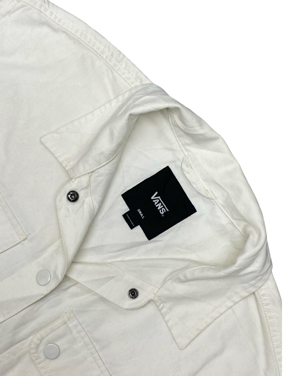 VANS White Canvas Shirt Jacket | Size Medium | Chest 21.5”