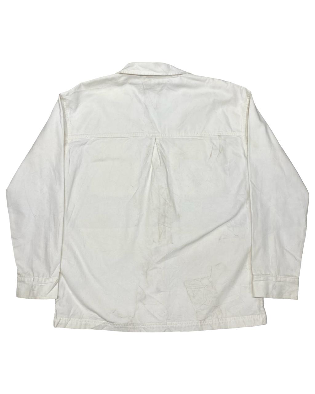 VANS White Canvas Shirt Jacket | Size Medium | Chest 21.5”