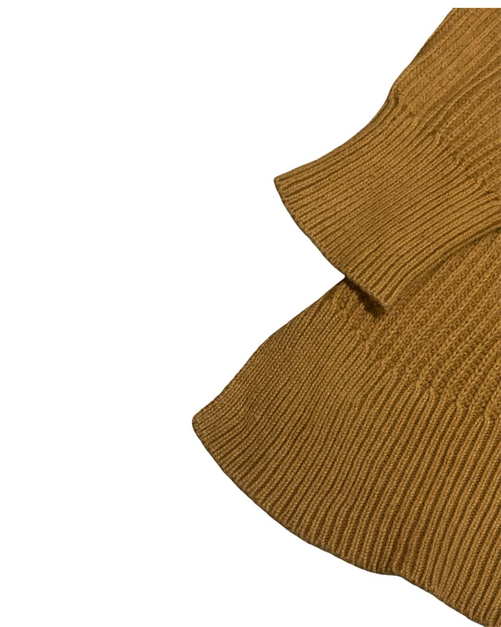 L.L.Bean Camel Brown Ribbed Knit Sweater | Size Medium | Chest 22”