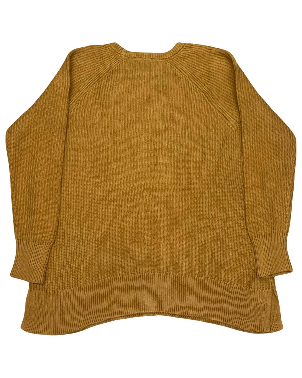 L.L.Bean Camel Brown Ribbed Knit Sweater | Size Medium | Chest 22”