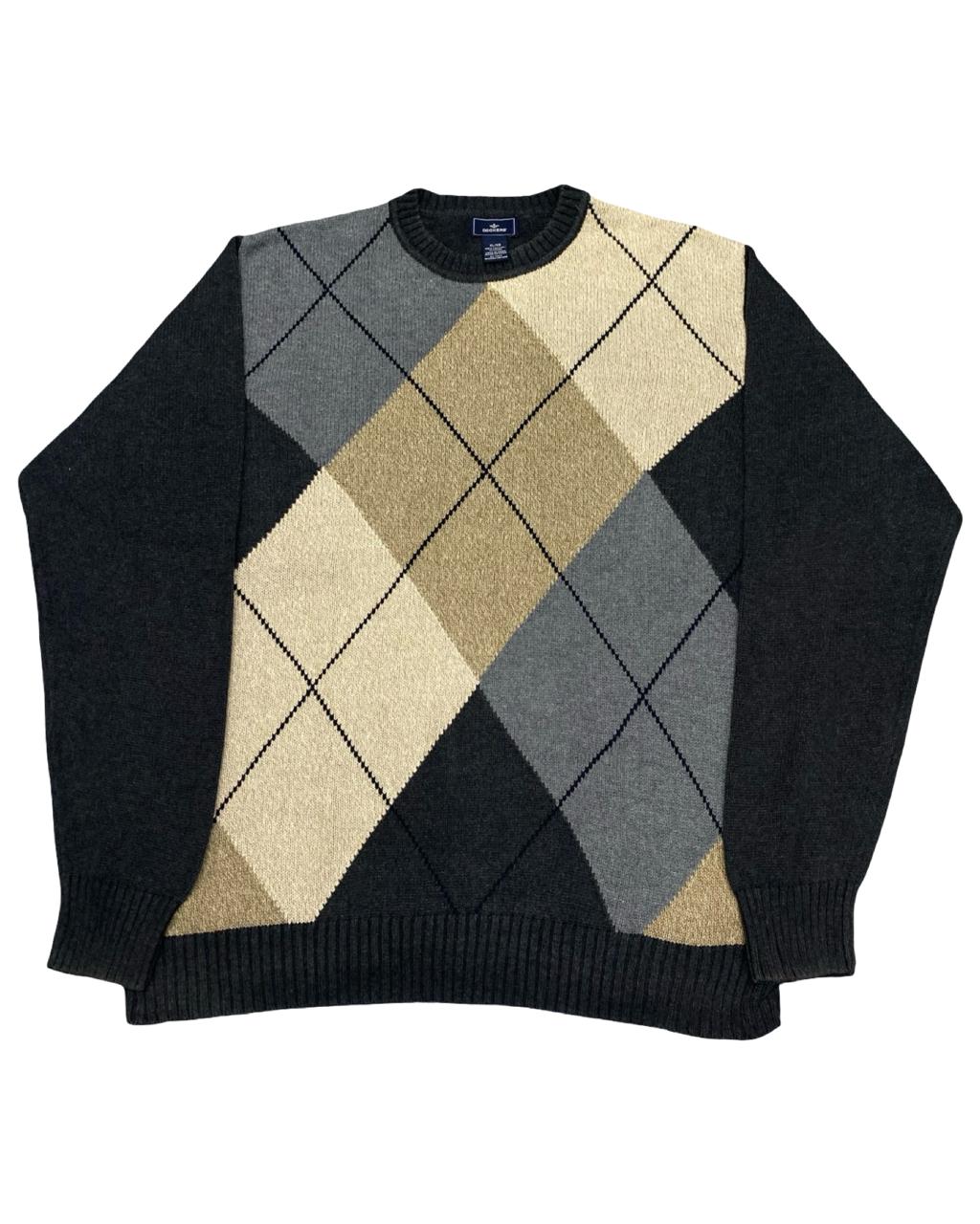 DOCKERS Argyle Crewneck Sweater | Size Large | Chest 25”