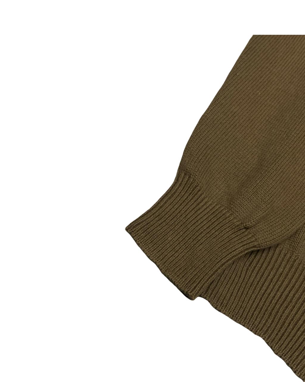 NAUTICA Olive Brown Cotton Sweater | Size Large | Chest 23”