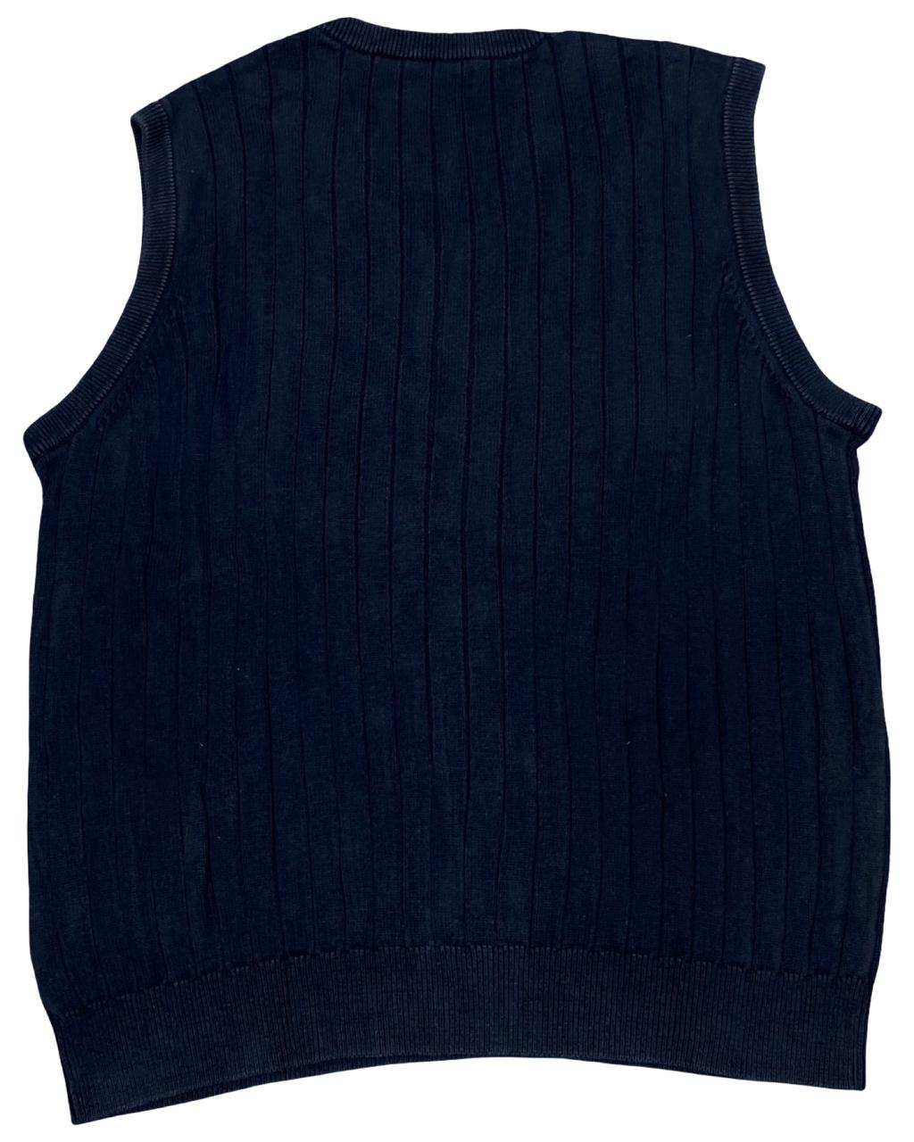 NAUTICA Navy Cable-Knit Sweater Vest | Size Large | Chest 23”