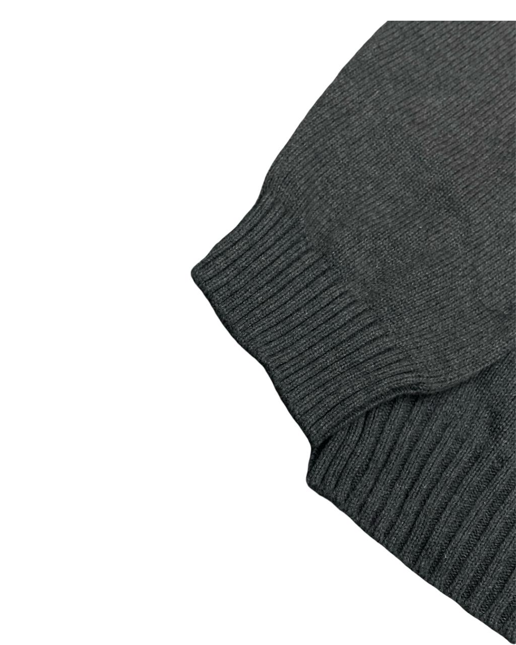 IZOD Gray Quarter-Zip Mock Neck Sweater | Size Large | Chest 25”