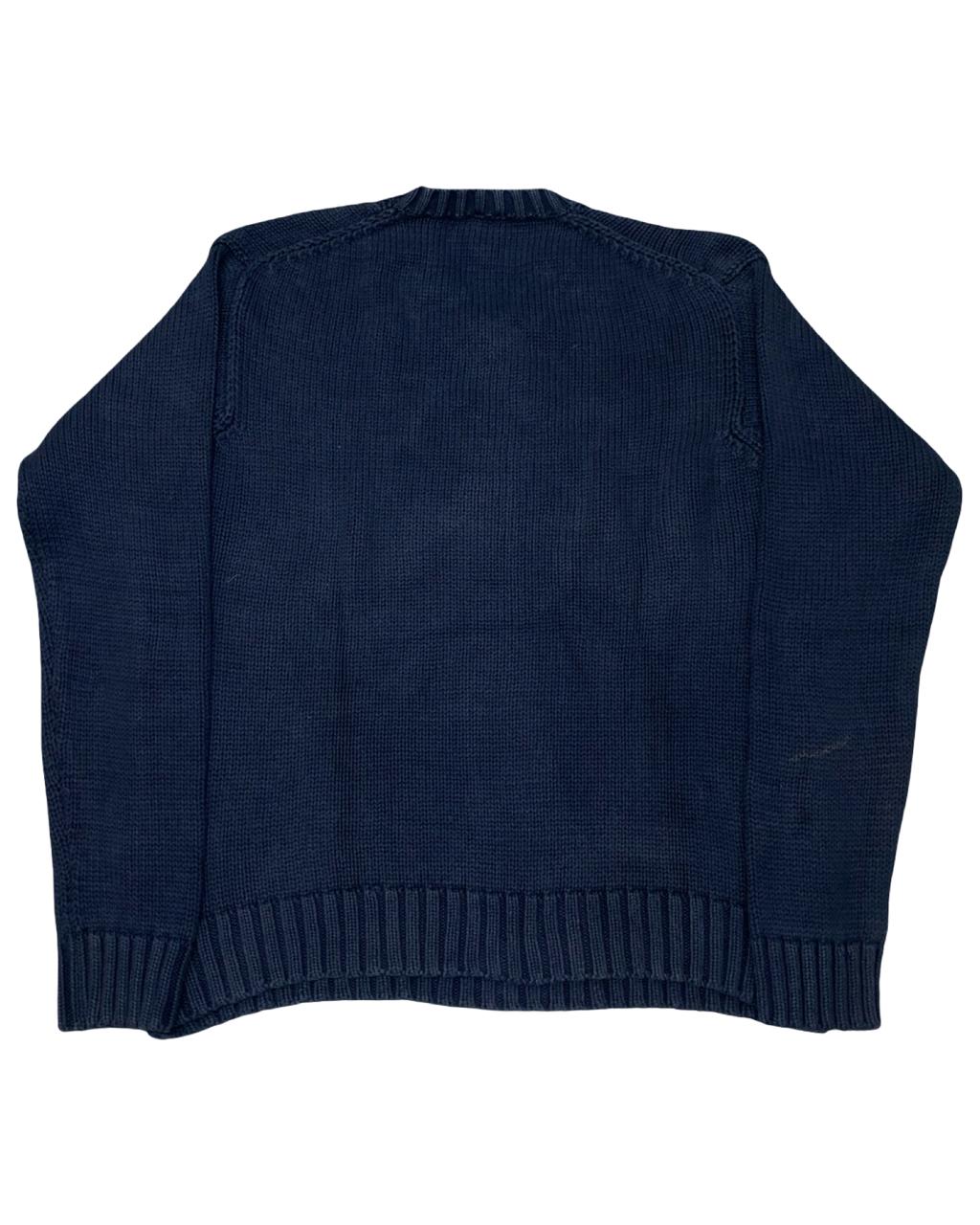 GAP Navy Chunky Knit V-Neck Sweater | Size Large | Chest 24”