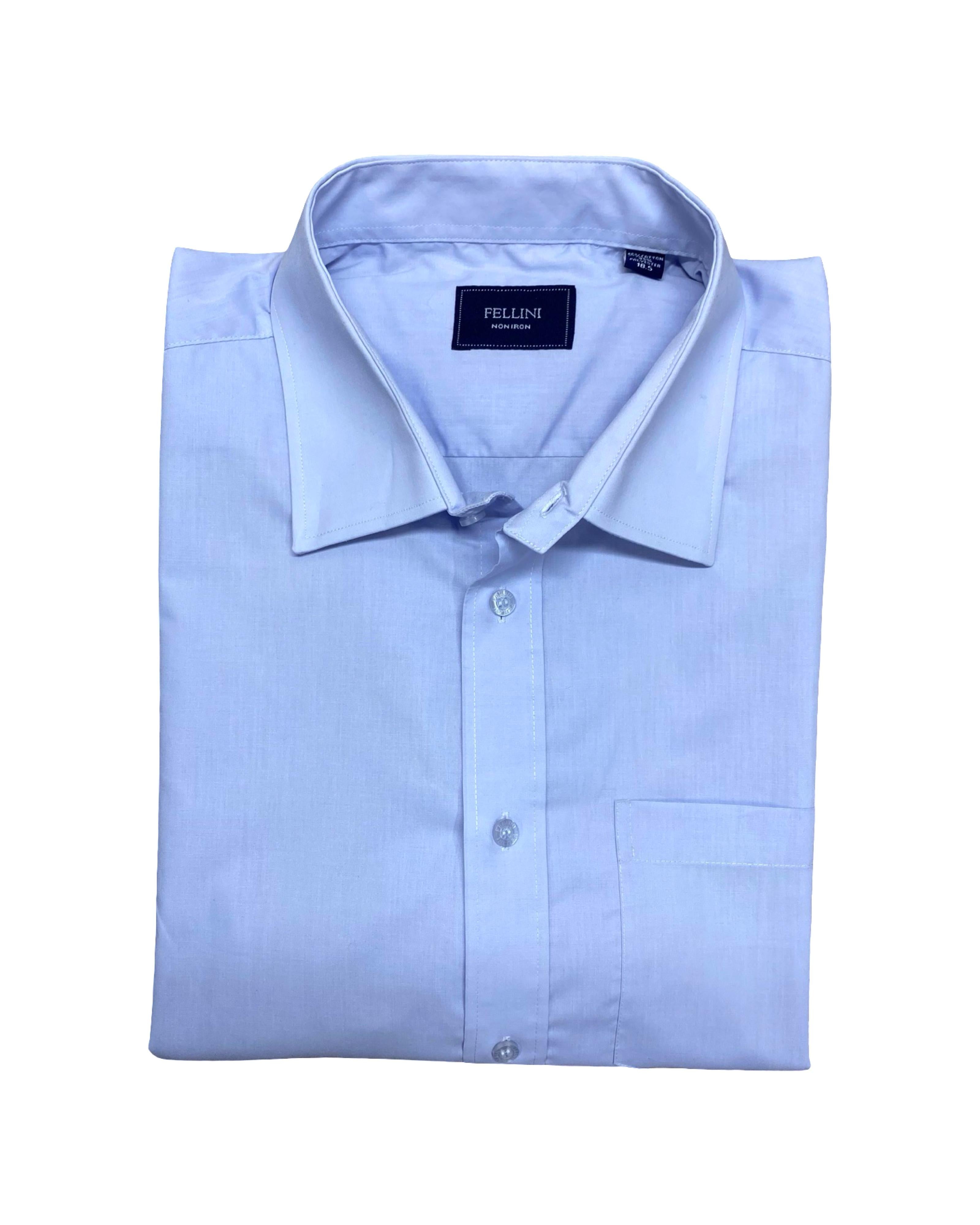 Fellini Light Blue Non-Iron Shirt | XXL | Chest 28.5”