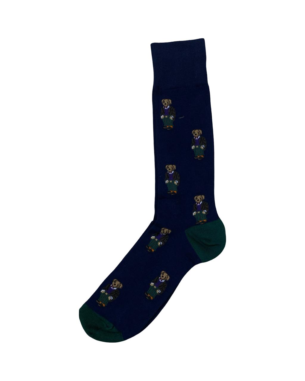 Ralph Lauren 3-Pair “Polo Bear & Plaid” Socks Set – Navy & Green | Factory Leftovers