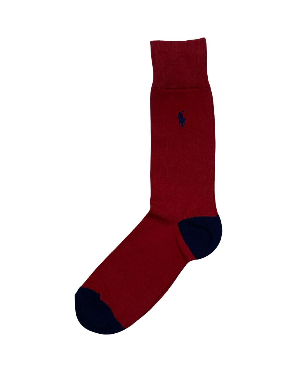 Ralph Lauren 3-Pair Red Collection Socks Set – Buffalo Check & Solids | Factory Leftovers