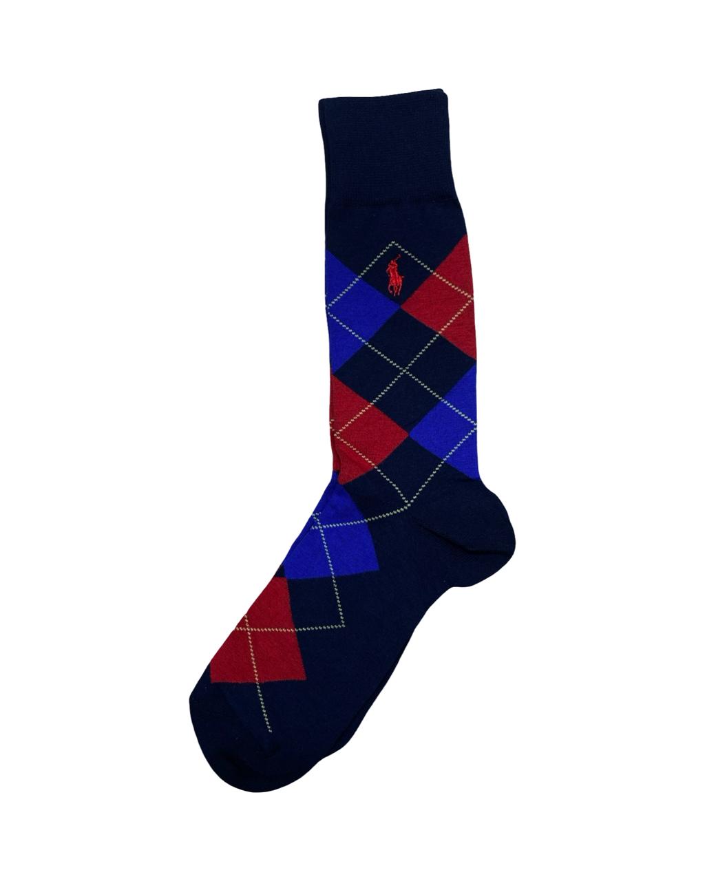 Ralph Lauren 3-Pair Navy Classics Socks Set – Stripe, Solid & Argyle | Factory Leftovers