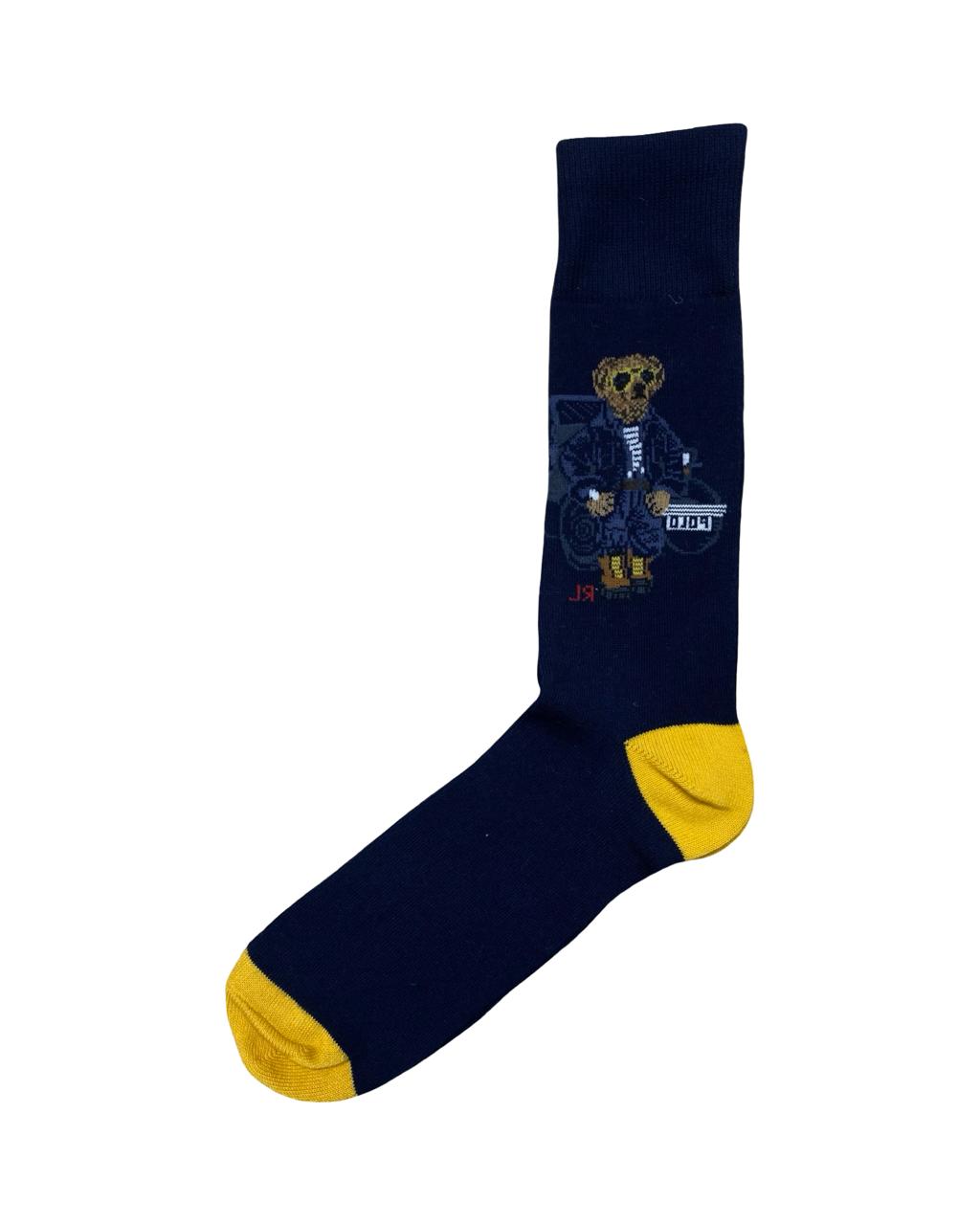 Ralph Lauren 3-Pair Color Stripe & Polo Bear Socks Set – Multi | Factory Leftovers