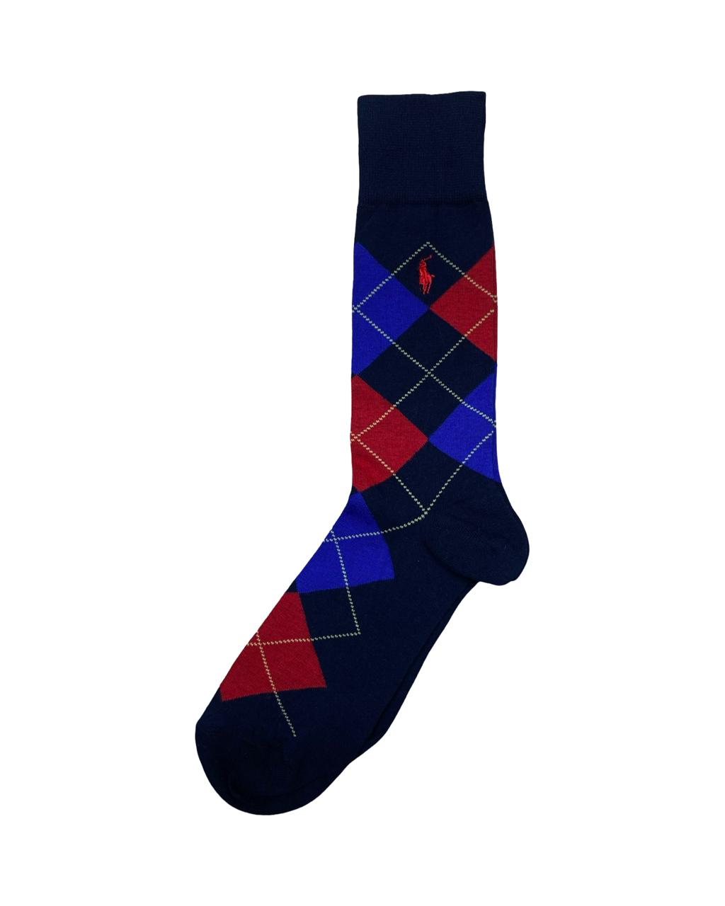 Ralph Lauren 3-Pair Argyle & Classic Stripe Socks Set – Navy Mix | Factory Leftovers