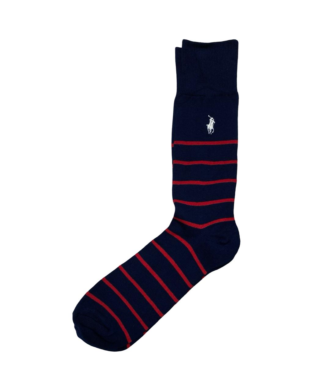 Ralph Lauren 3-Pair Argyle & Classic Stripe Socks Set – Navy Mix | Factory Leftovers