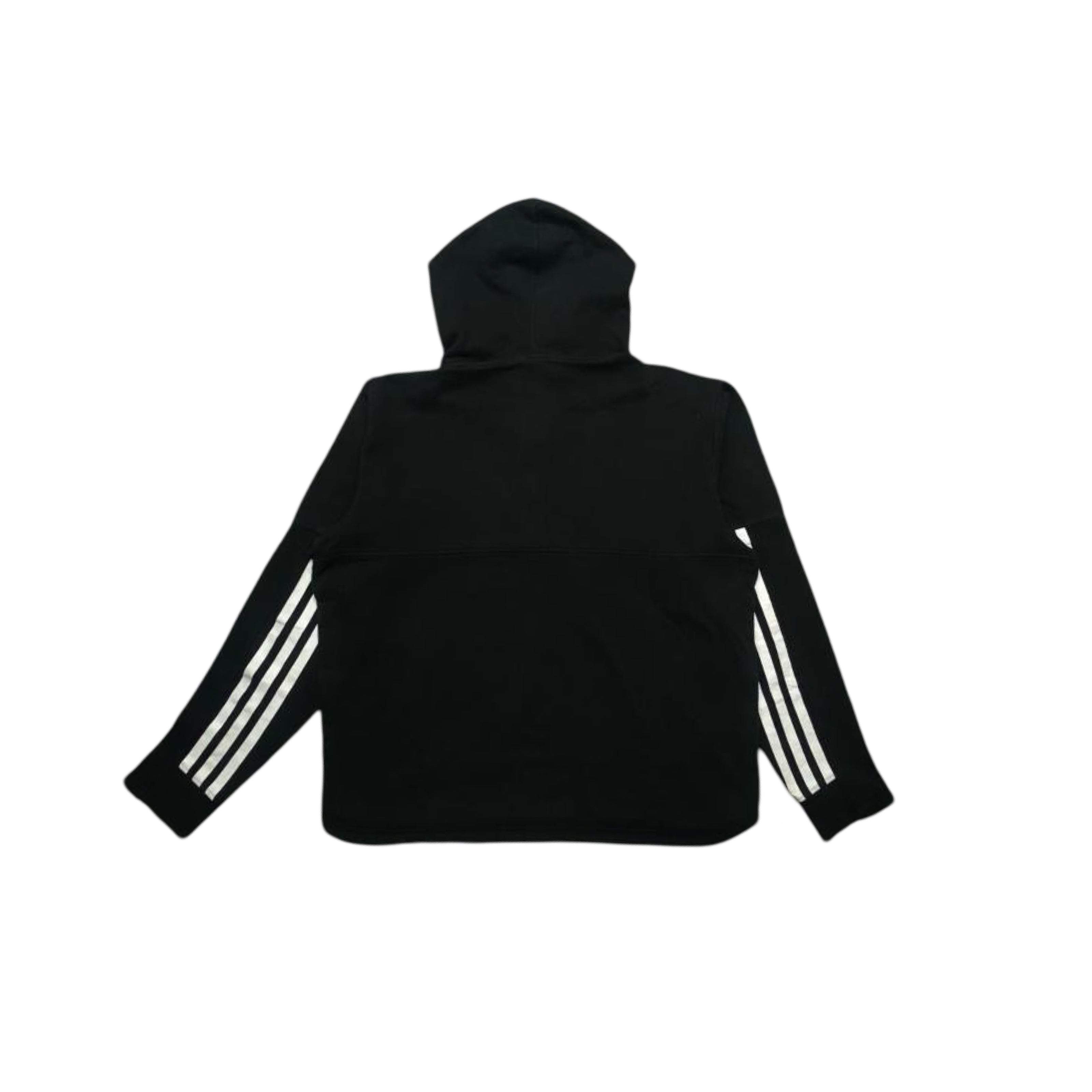 Adidas Black Hoodie with Half-Zip and Front Pocket | Medium