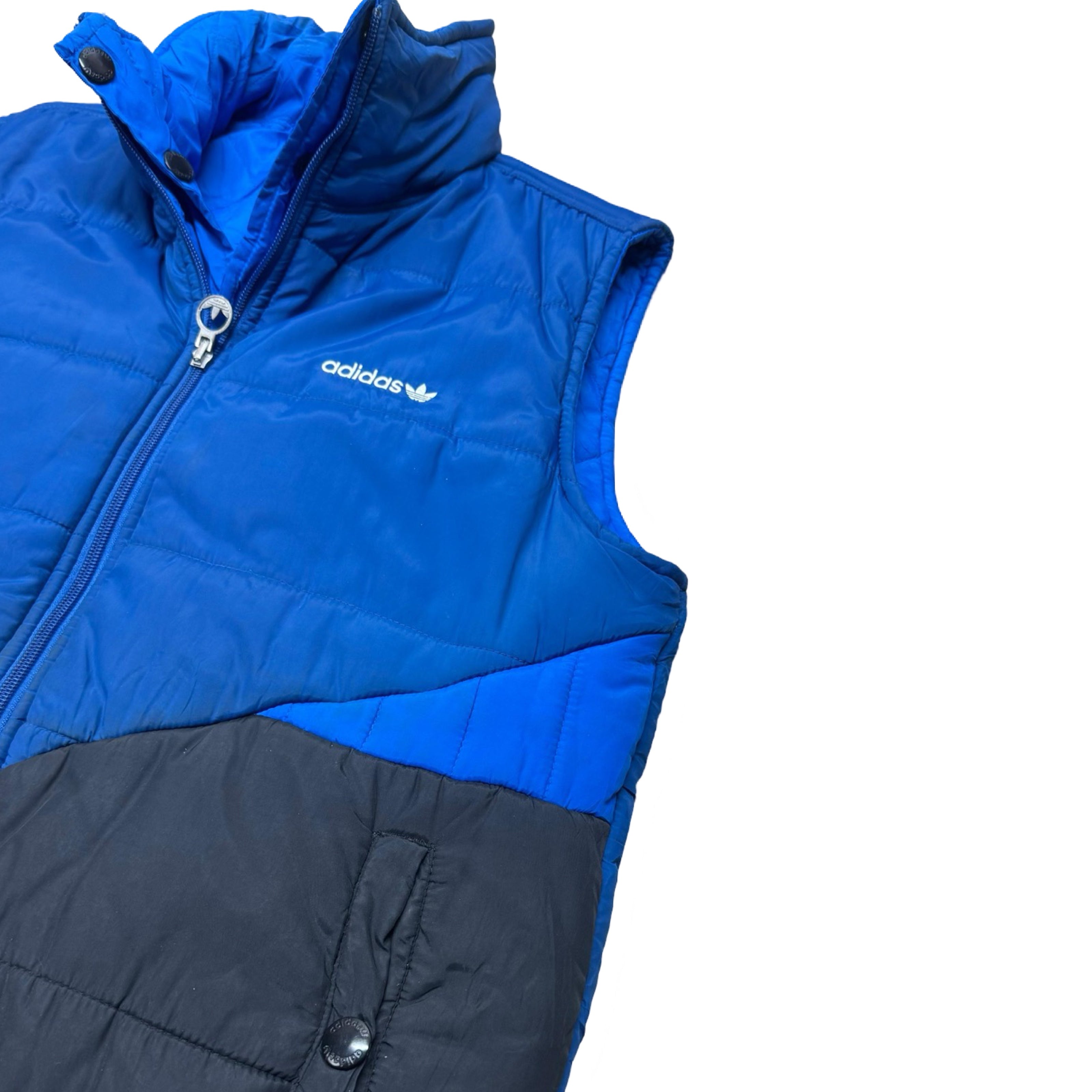 Adidas Originals Blue/Black Puffer Vest | Small