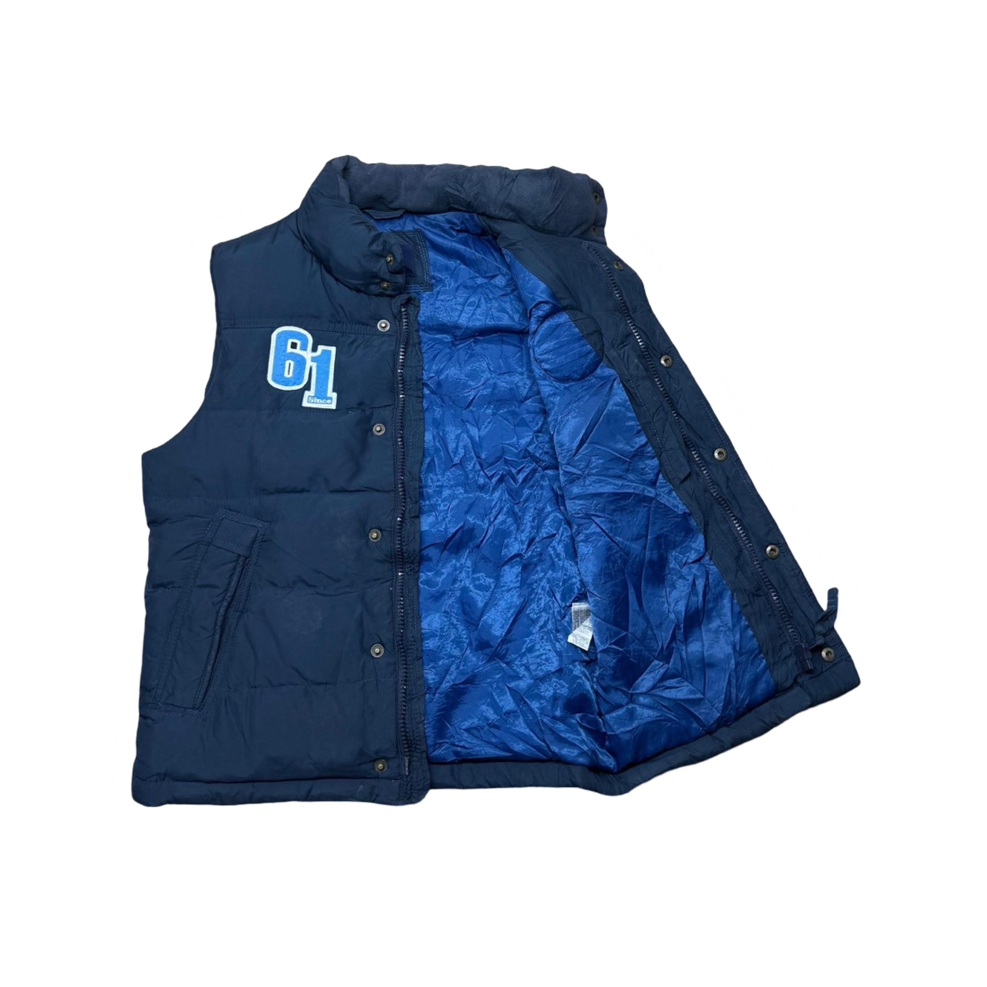 SPAO Blue Puffer Vest Duck Down-Filled | Medium