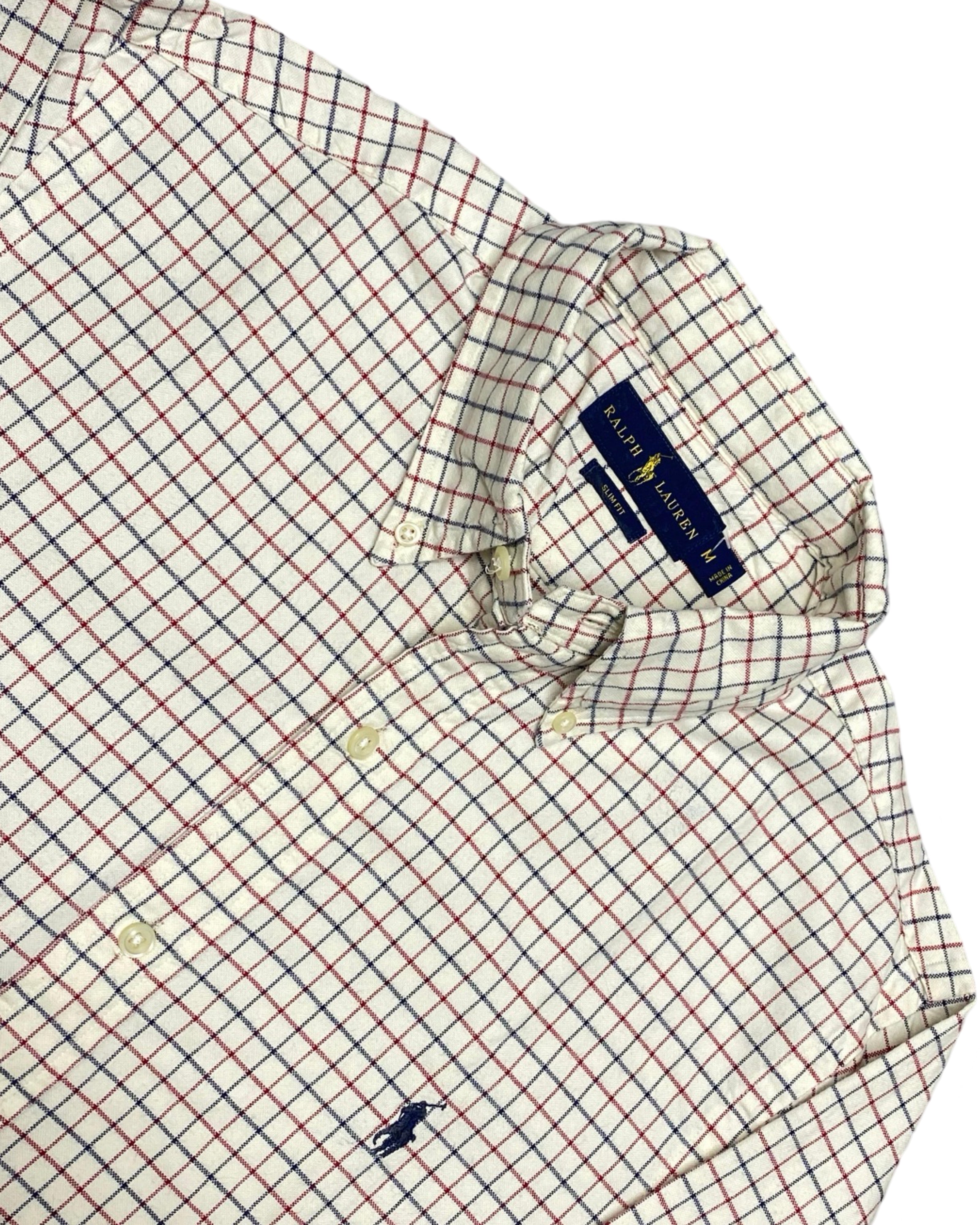 Polo Ralph Lauren Checkered Button-Up Shirt | Size Medium | Chest 21”