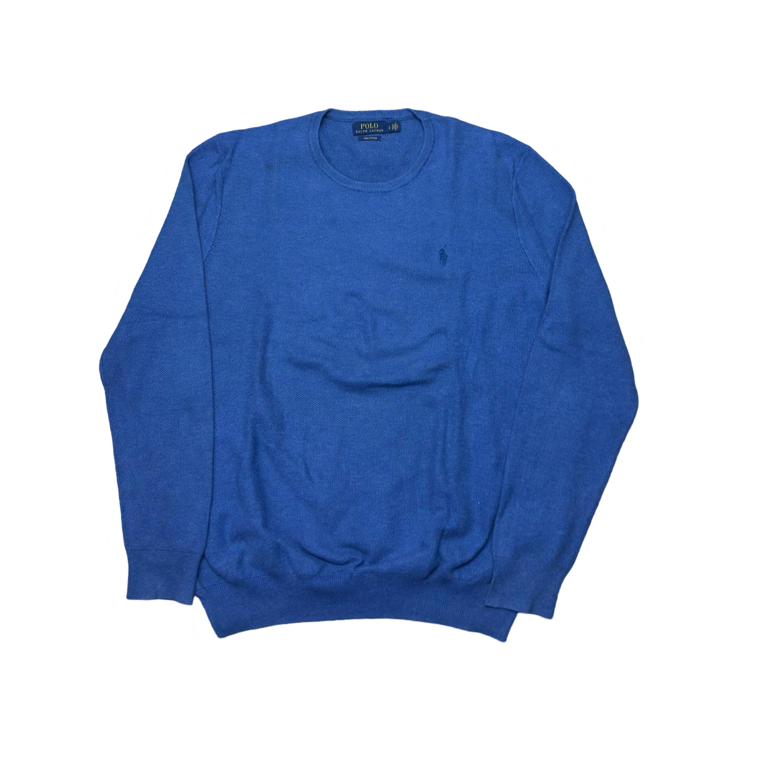 Polo Ralph Lauren Blue Knitted Texture Sweater | Large