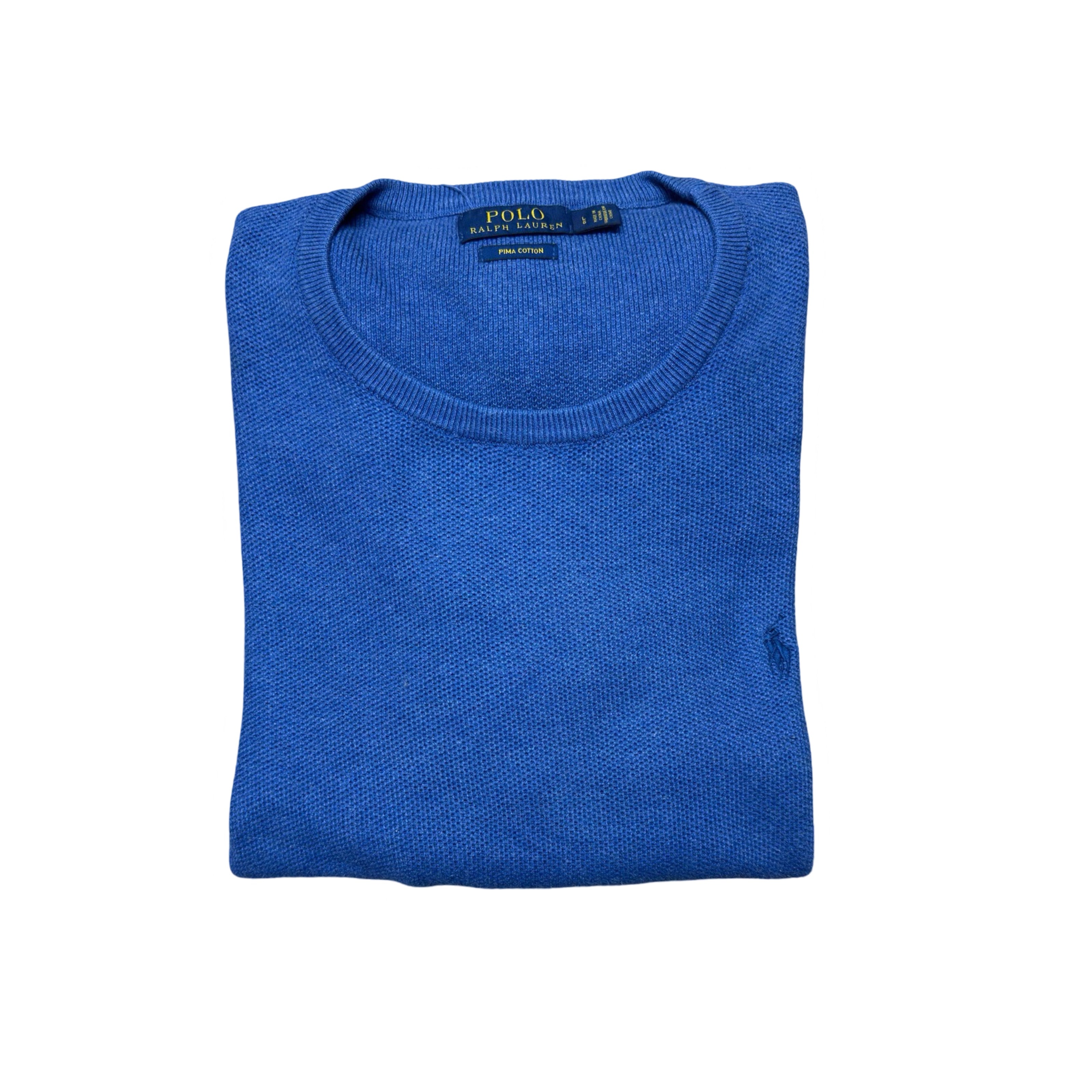Polo Ralph Lauren Blue Knitted Texture Sweater | Large