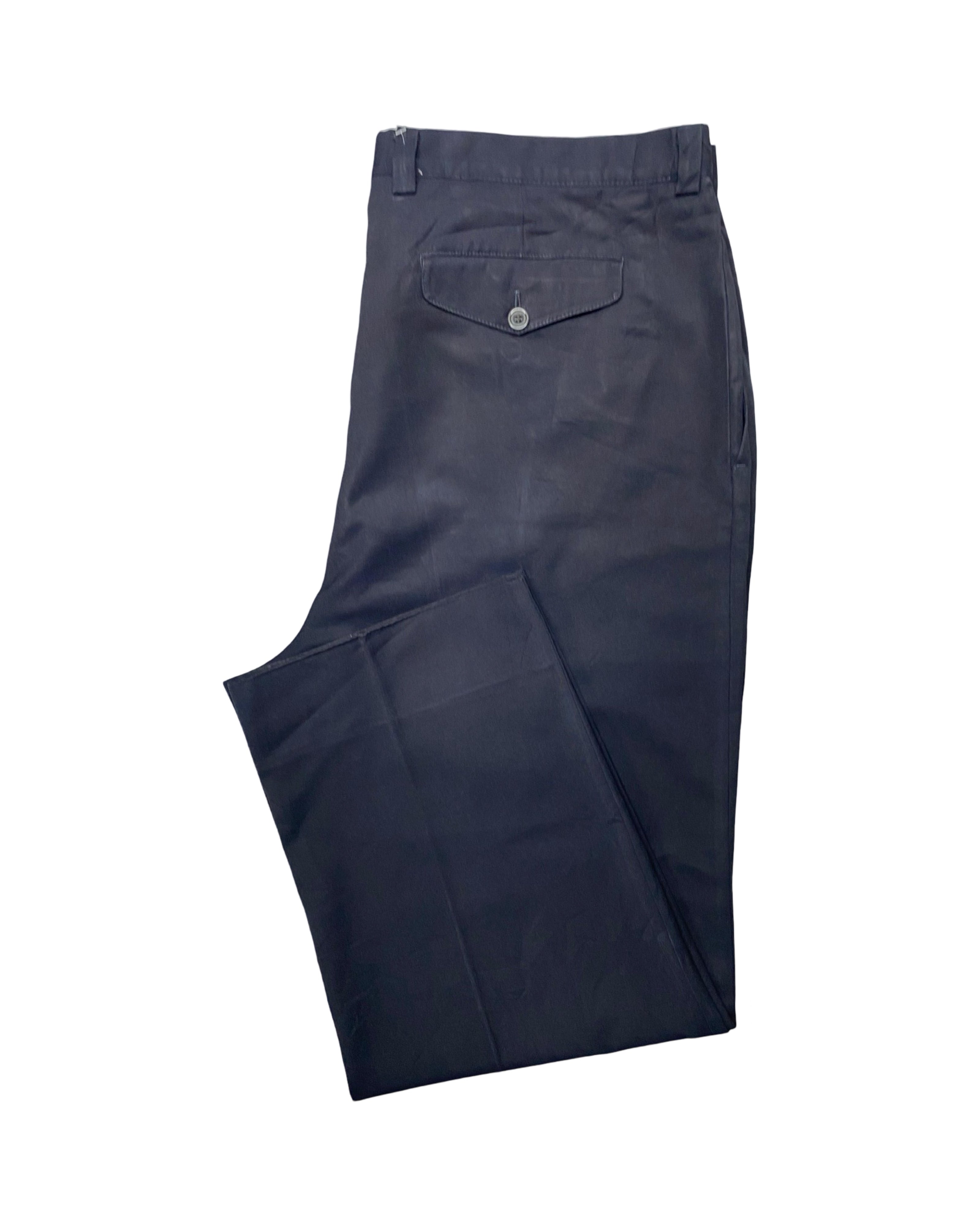 Burberrys Leisure Pleated Trousers – Classic Navy Blue | Waist 38” | Length 41”