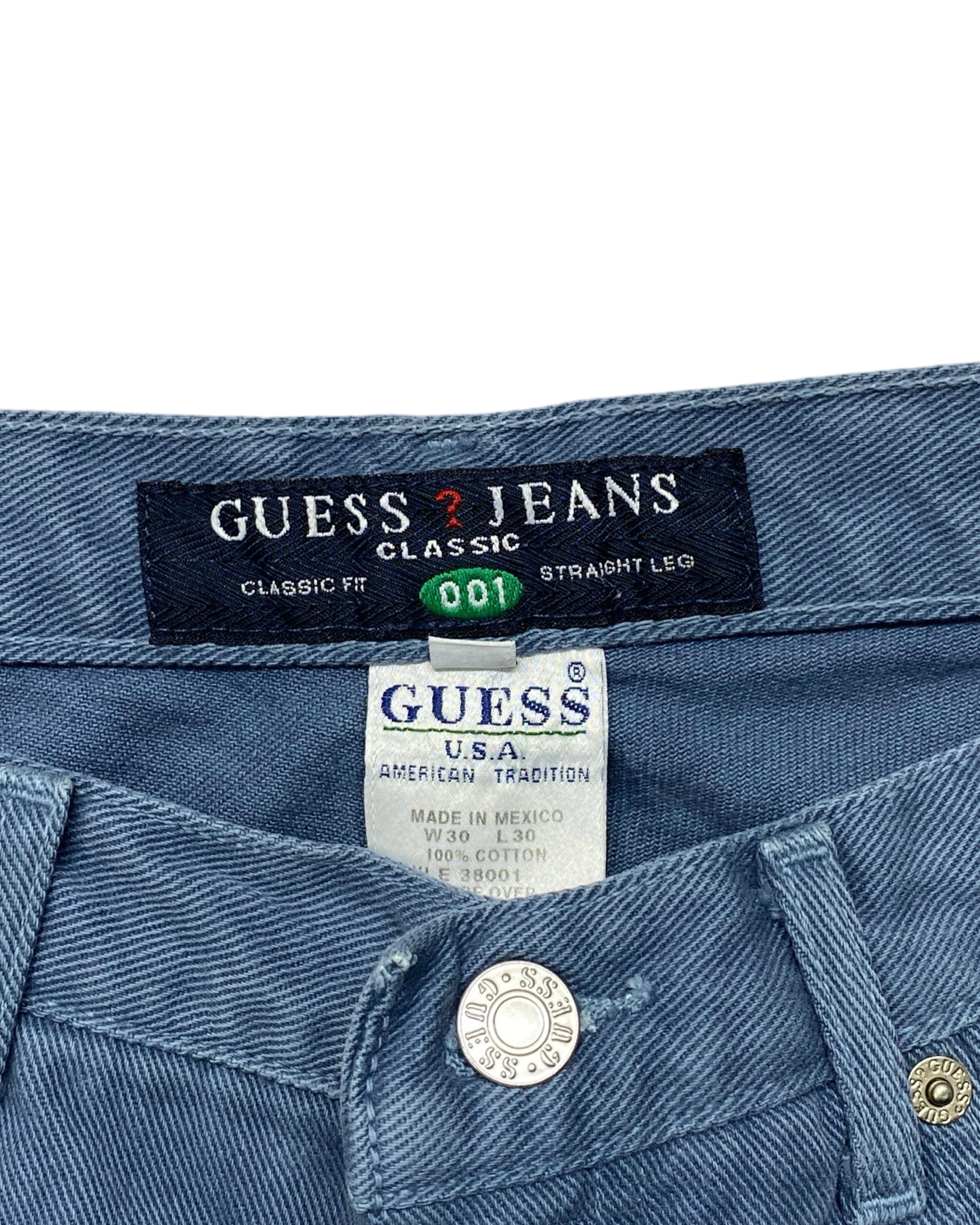 Guess Jeans USA Classic Fit – Mid Blue Vintage Wash | Waist 30” | Length 41.5”