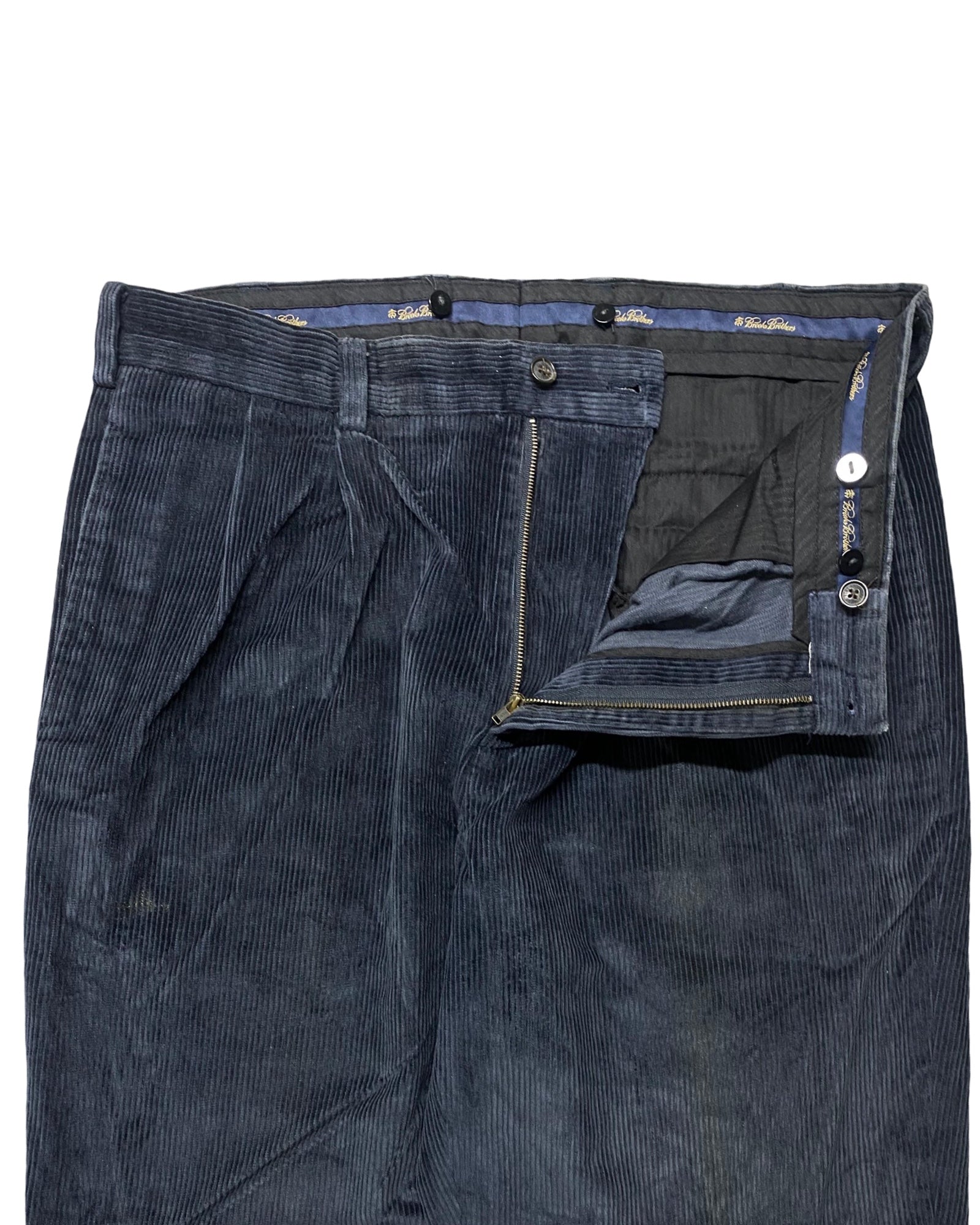 Brooks Brothers Blue Corduroy Pleated Trousers | Waist 36” | Length 44”