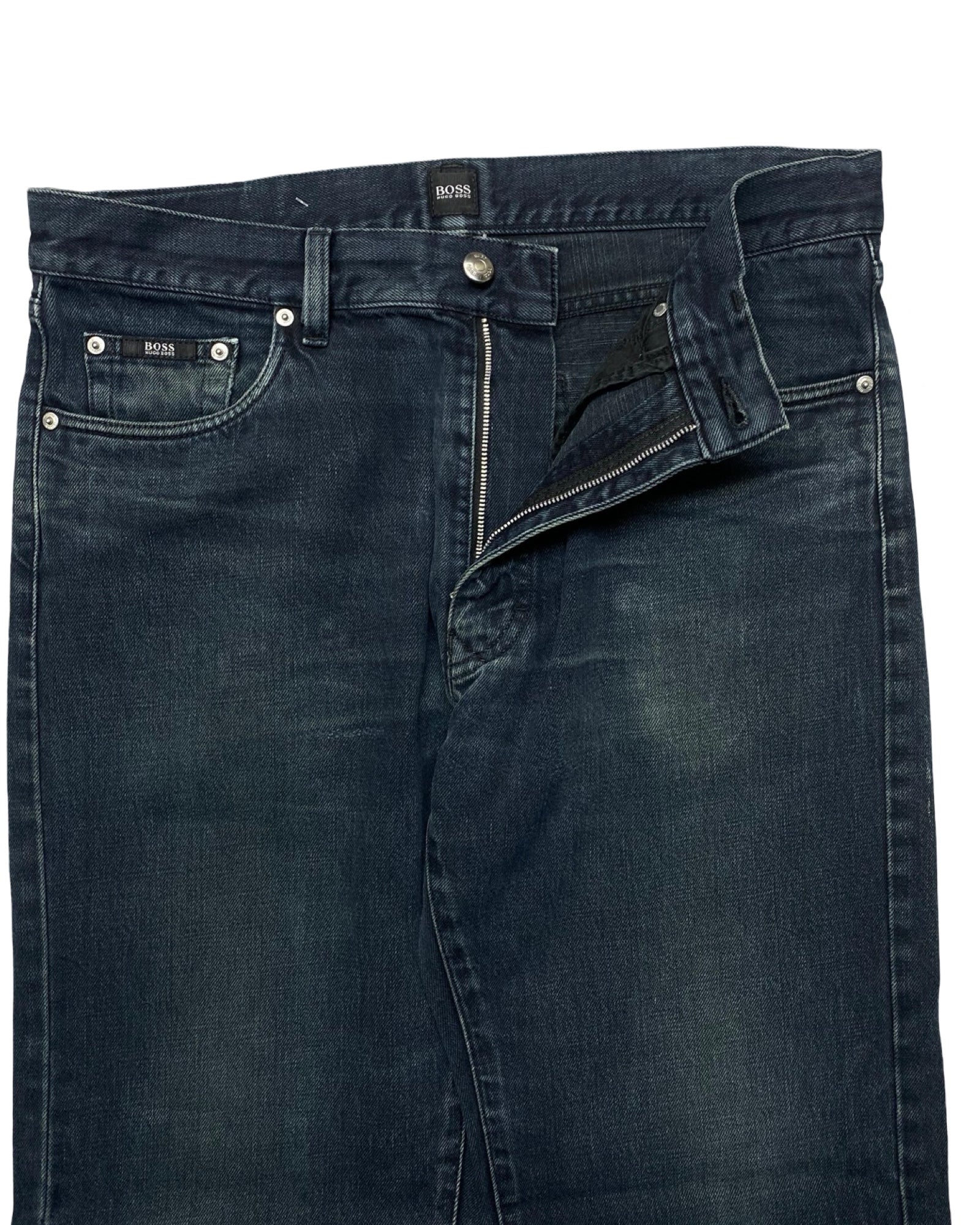 BOSS Faded Black Straight-Leg Jeans | Waist 34” | Length 42”