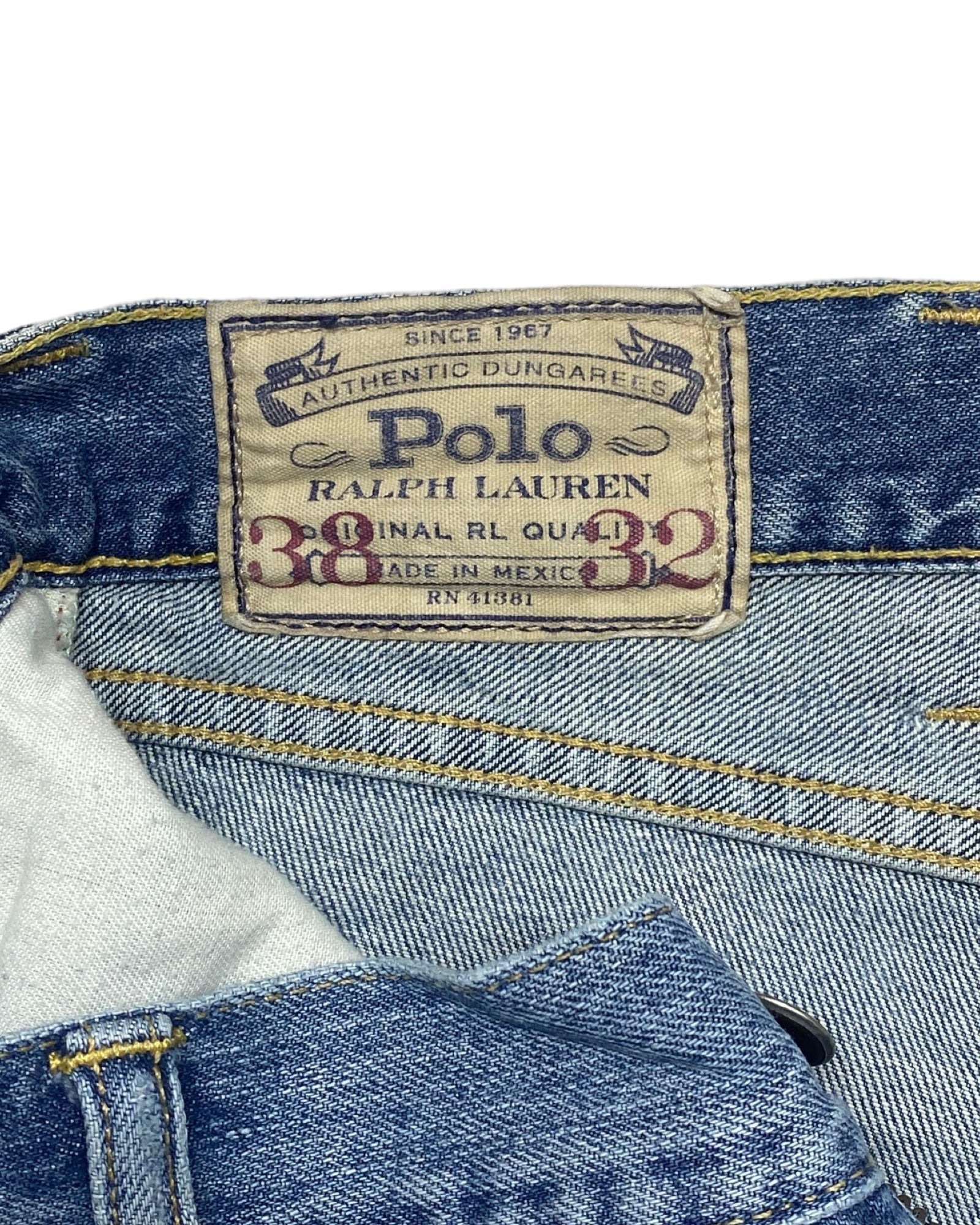 Polo Ralph Lauren Authentic Dungarees Light-Wash Jeans | Waist 40” | Length 43.5”